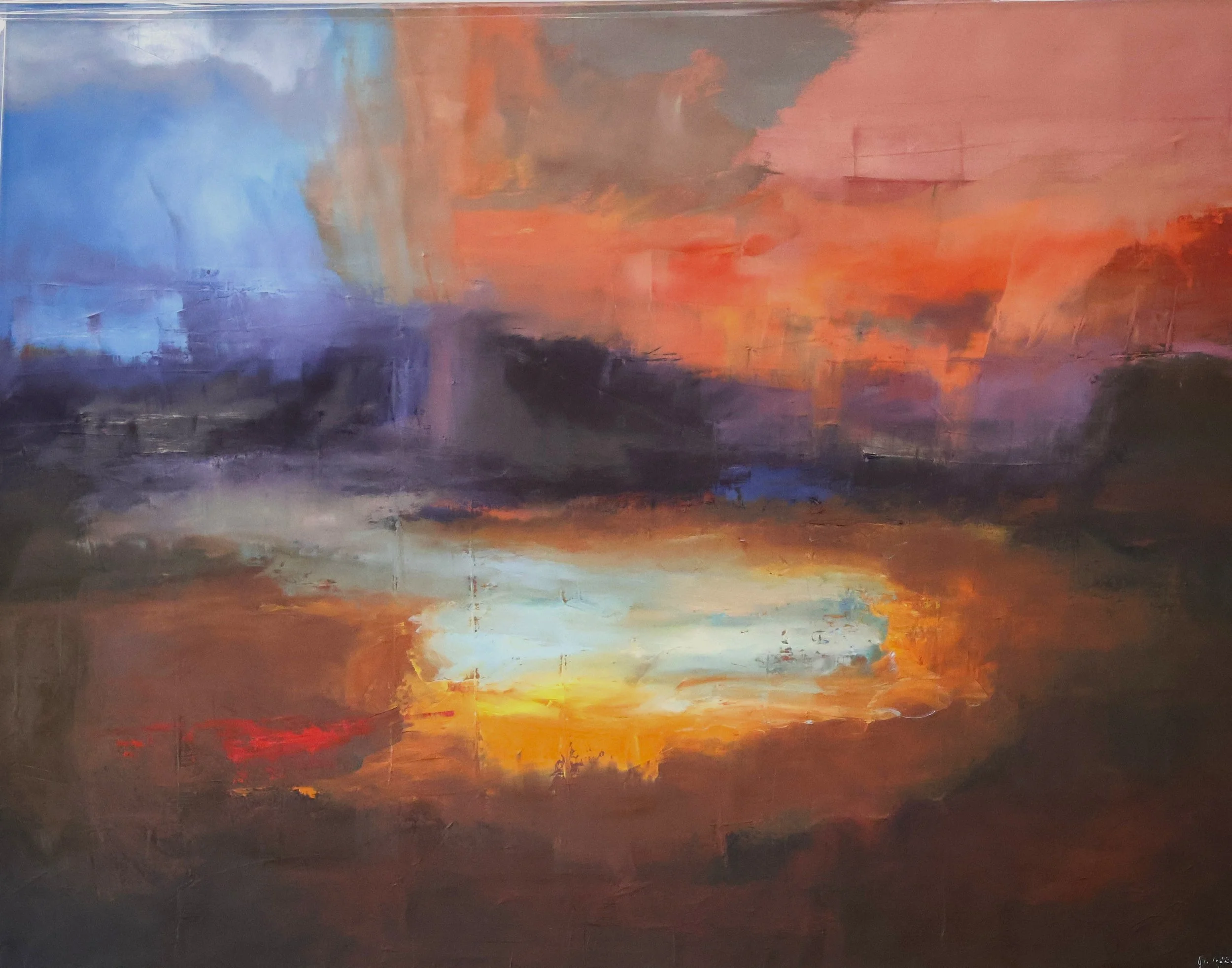 1.Josephine Geaney.Golden Light.oil and cold wax on canvas.90x120cm.1,900 euro..JPG