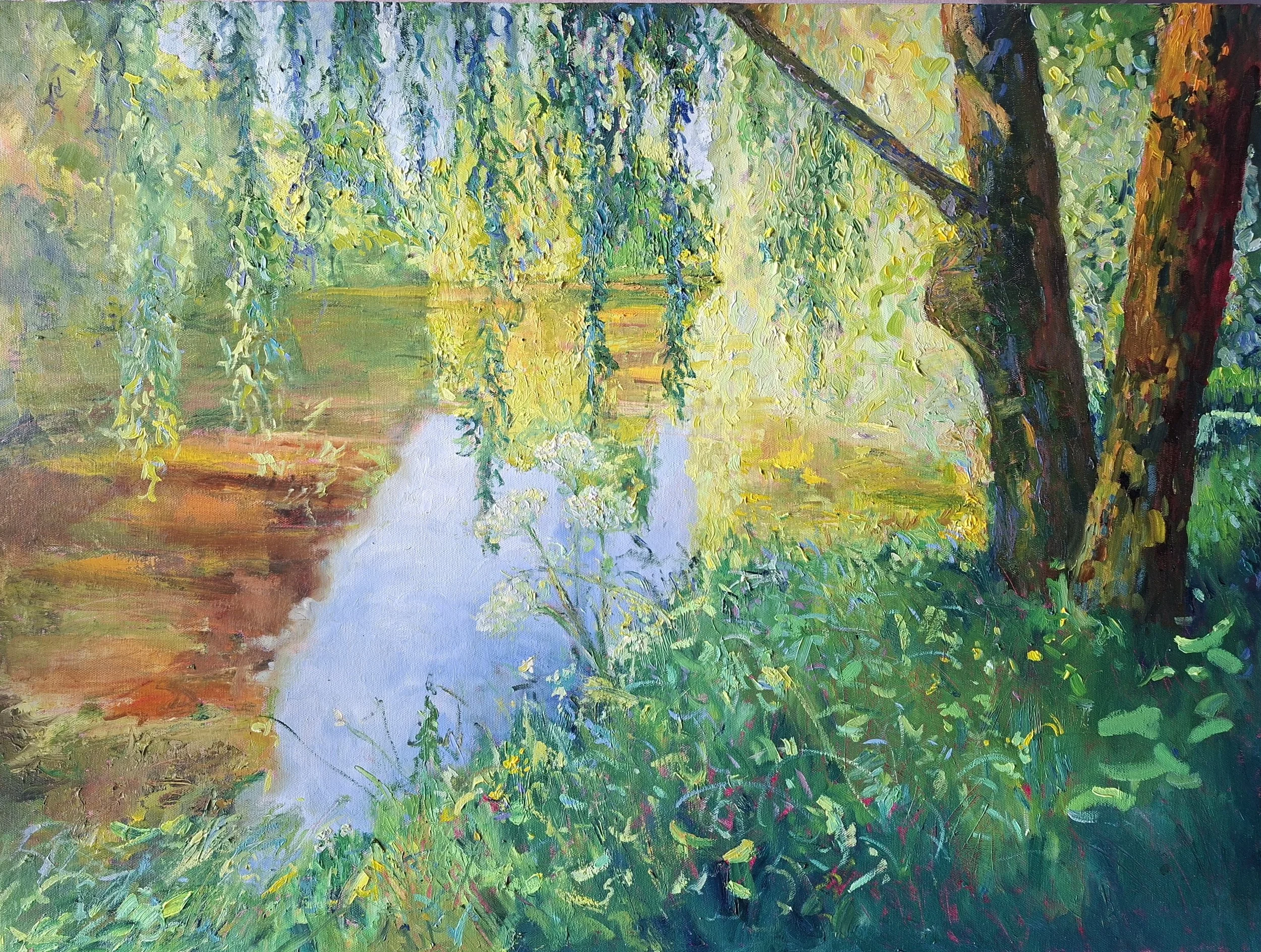 FionaPower_Still Pool with Willow_Oil on Canvas_68x88_1,600euros.jpg