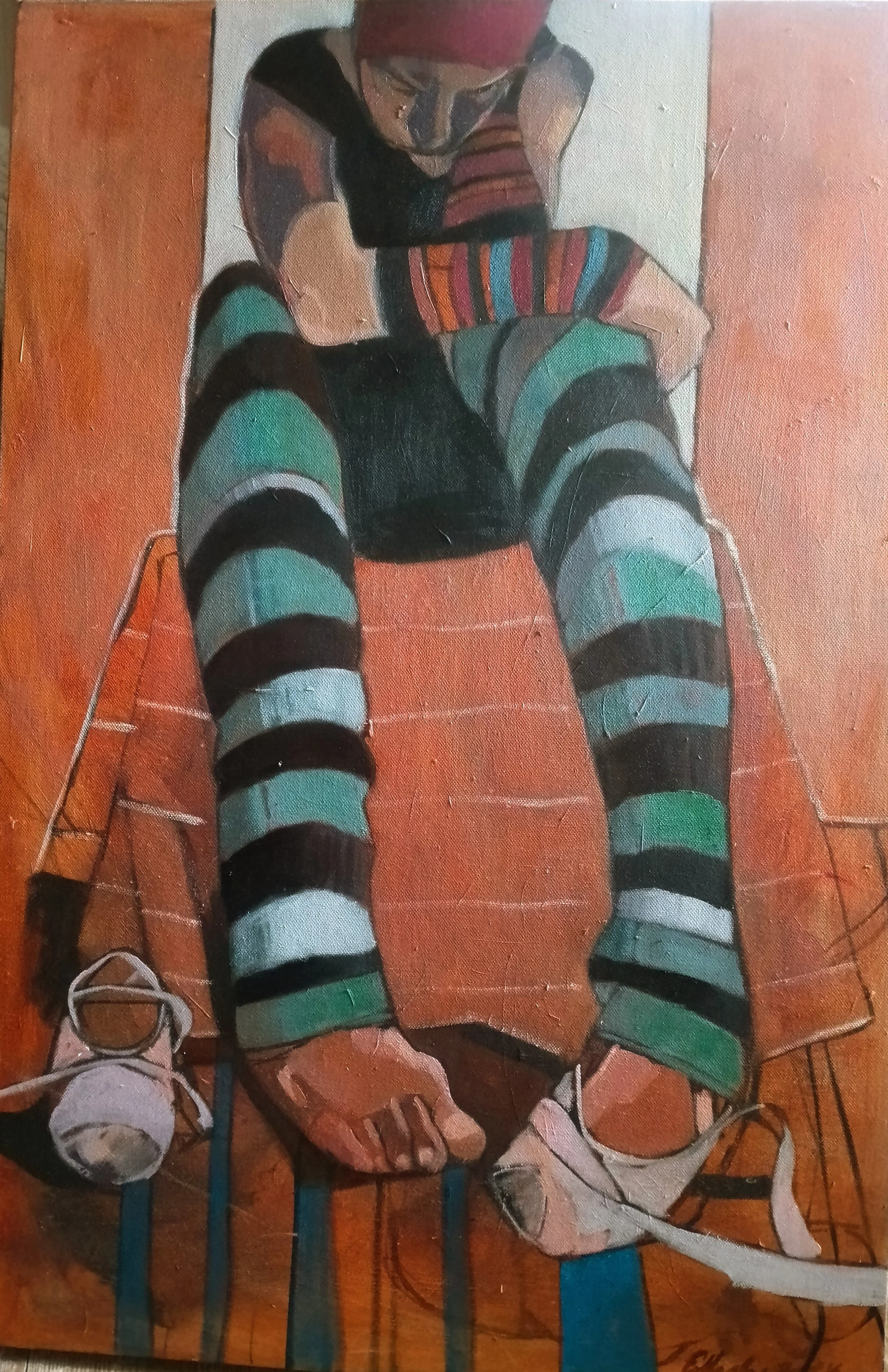 Eileen Healy.Ballet breaktime.Oil on Canvas. 76x50cm._790.jpg