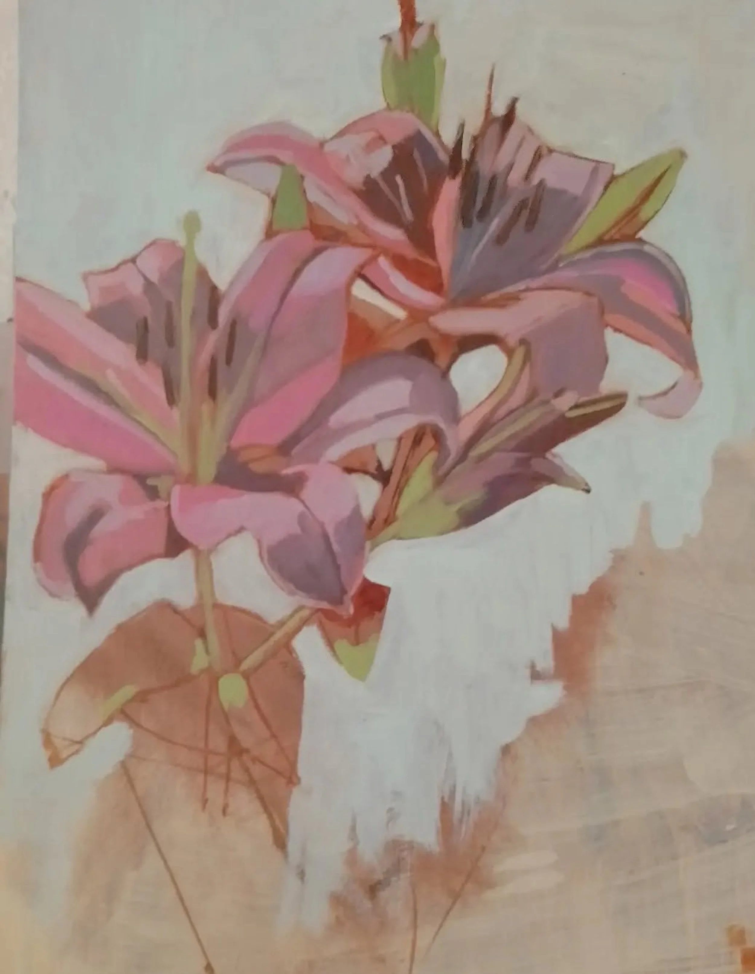 Eileen Healy. Lilies. Oil on board. 45x40cm. €600.jpeg