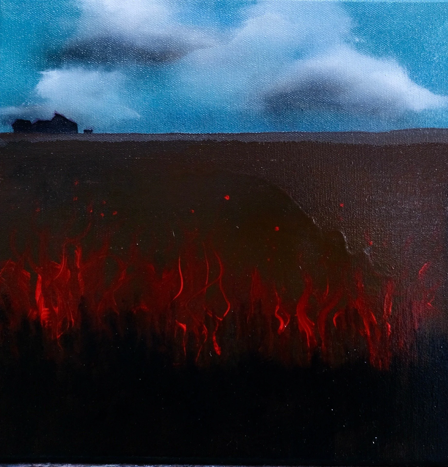 Wickham Heidi, Bog Fire, Pastel charcoal acrylic,€200.jpeg