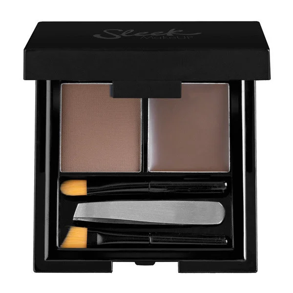Sleek Makeup Brow Kit. Sleek ei vea kunagi alt! Selles komplektis on modelleerimise vaha, kinnistuspuuder, mini-pinsetid ja nii nurgaga kui ka hajutuspintslid. Kuigi pintslid võiksid olla pisut suuremad on tegemist siiski väga hea tootega.