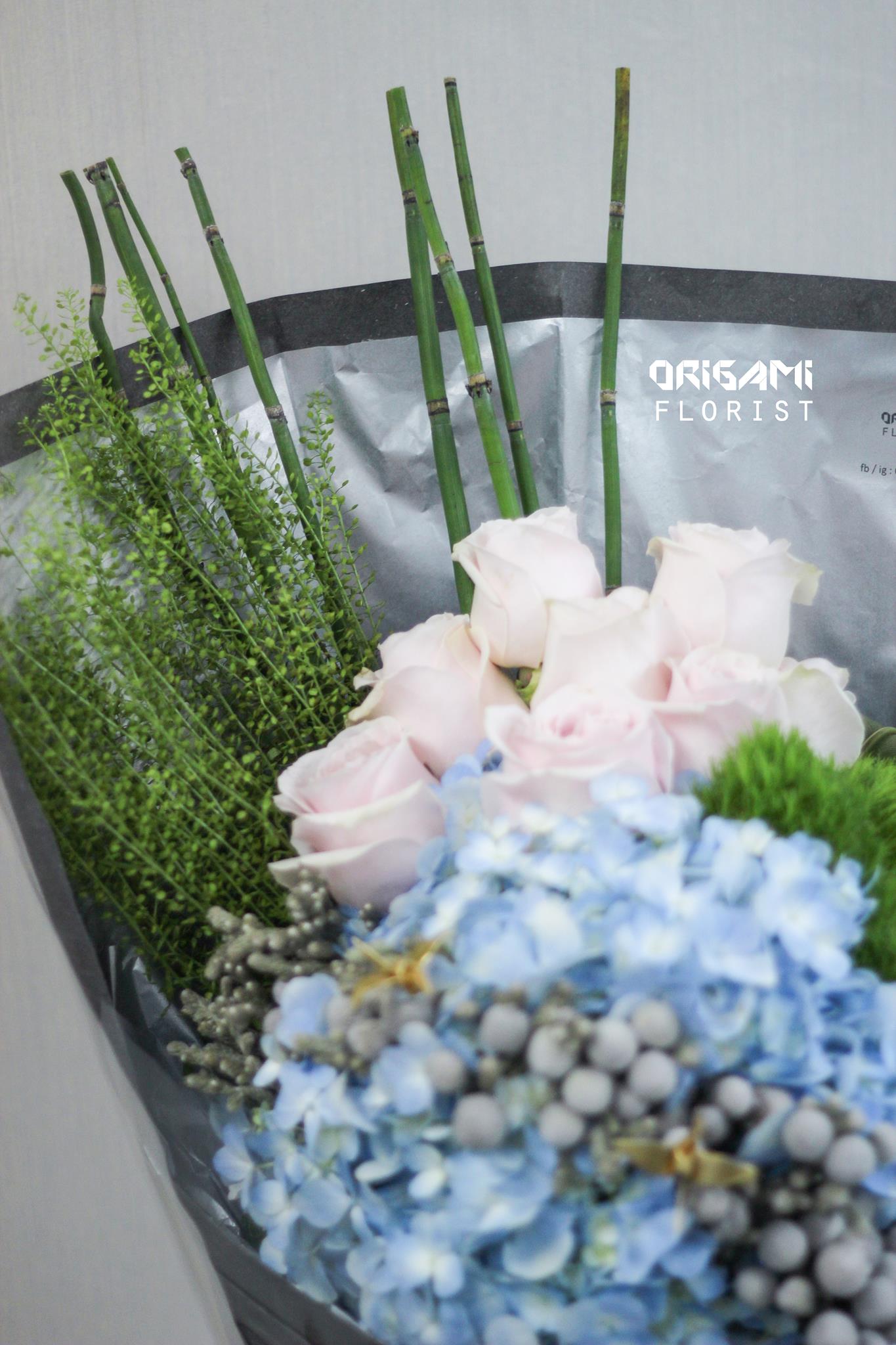 Close up matching greens which symbolize the landscape.