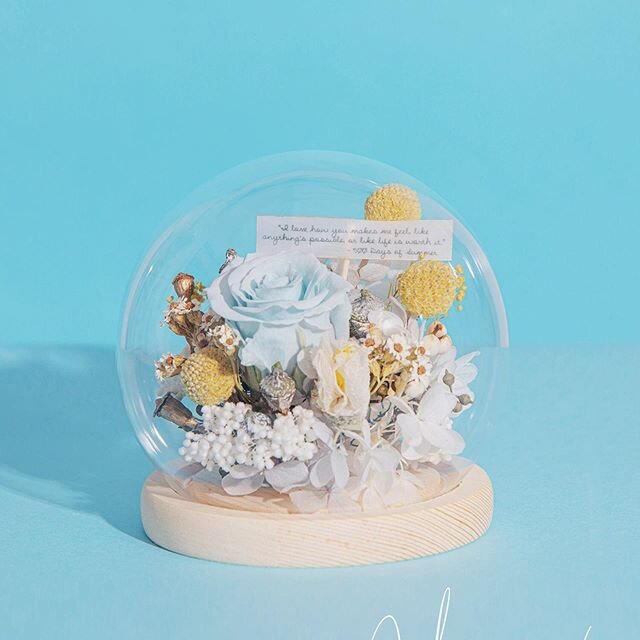 Preserved Flower Glass Ball // Preserved Flower Bouquet - 500 Days of Summer

Classic Romantic Movie Theme Collection &ldquo;I love how you make me feel, like anything&rsquo;s possible, or like life is worth it. &ldquo; &mdash;500 Days of Summer