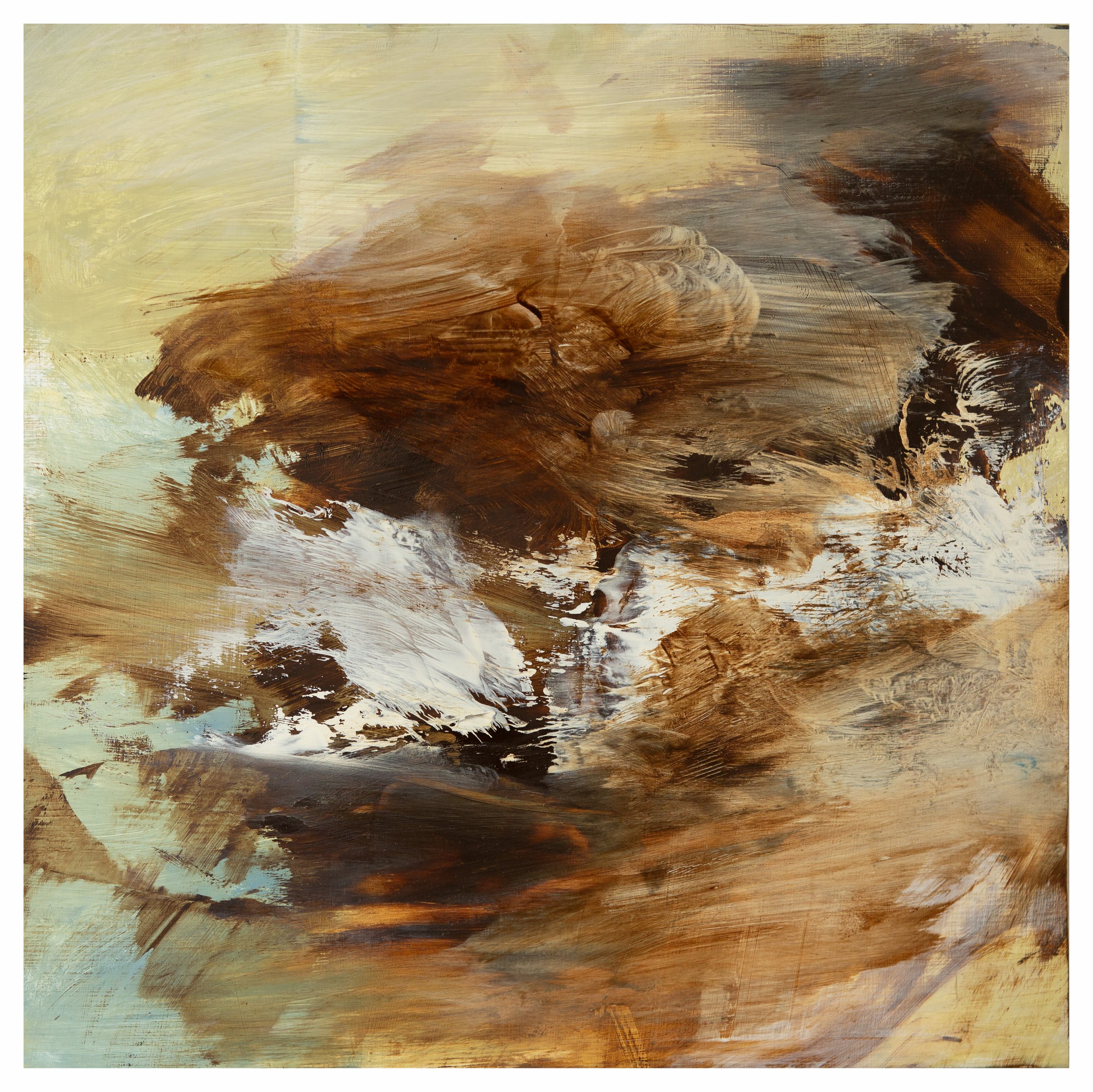 Storm's Last Kiss. 2025. Oil on aluminum. 41 x 41 cm