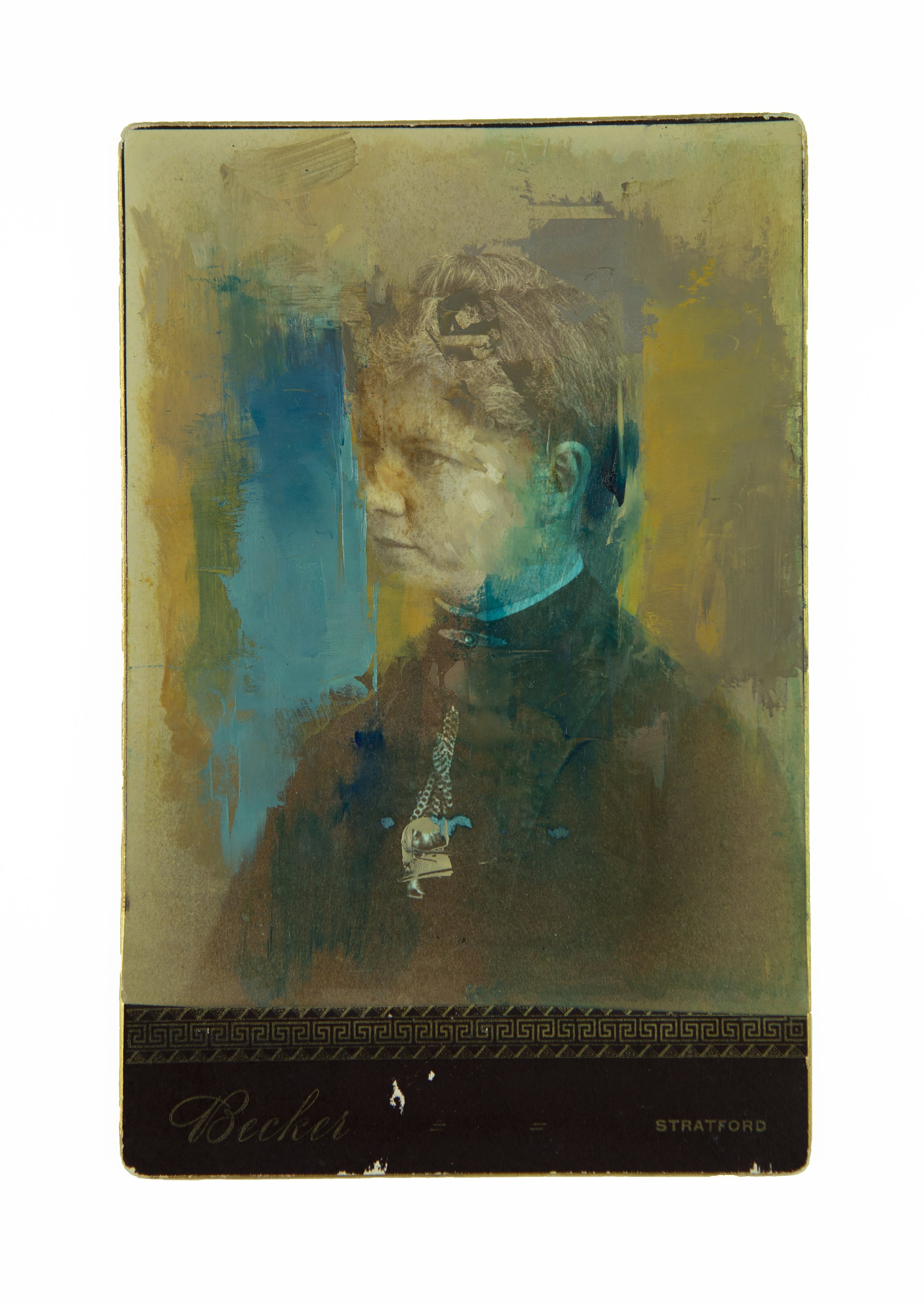 45. Suspendisse V (Becker). 2022. Oil on vintage cabinet card. 16 X 10 cm.jpg