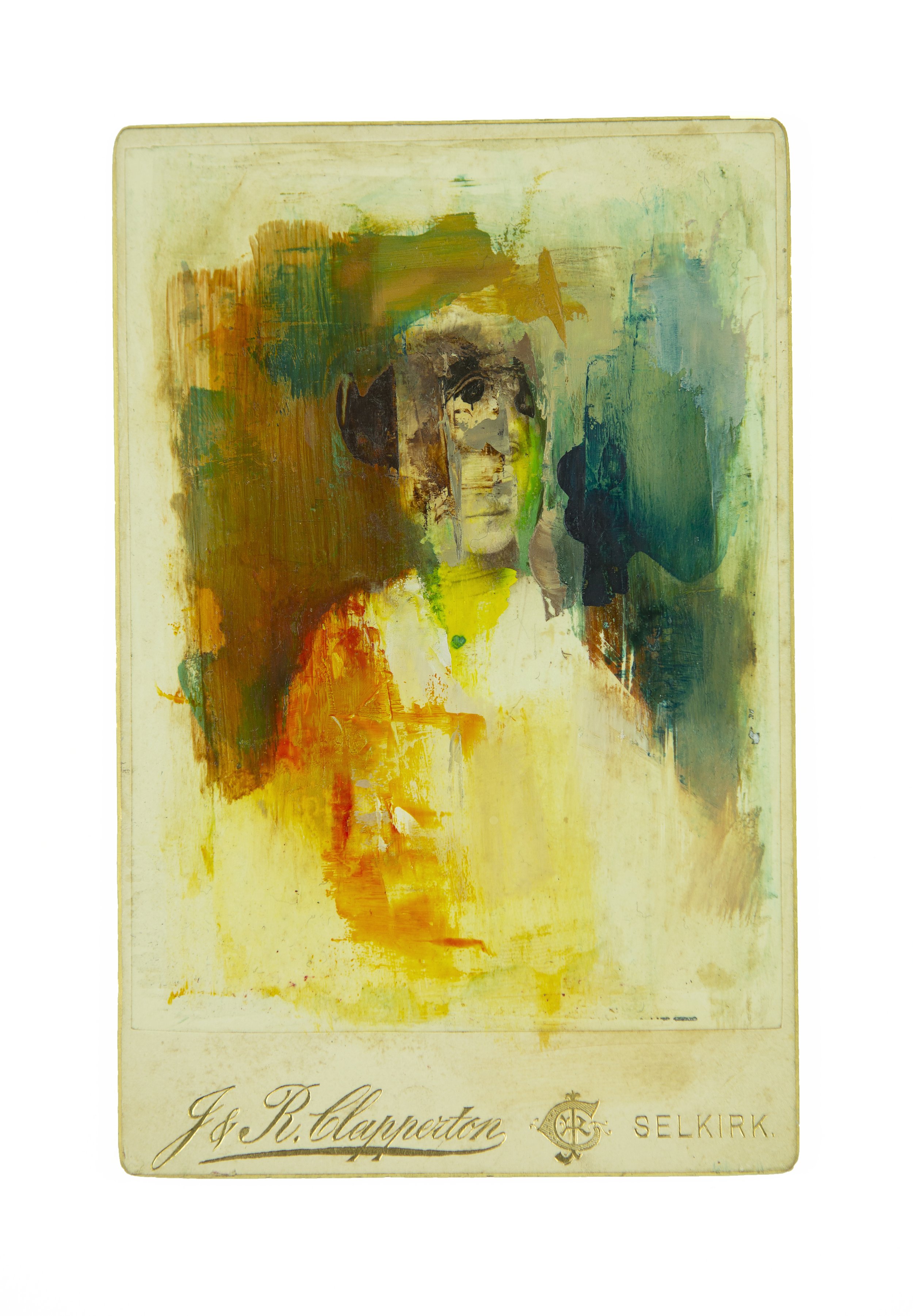 43. Suspendisse III (J & R Clapperton). 2022. Oil on vintage cabinet card. 16 X 10 cm.jpg