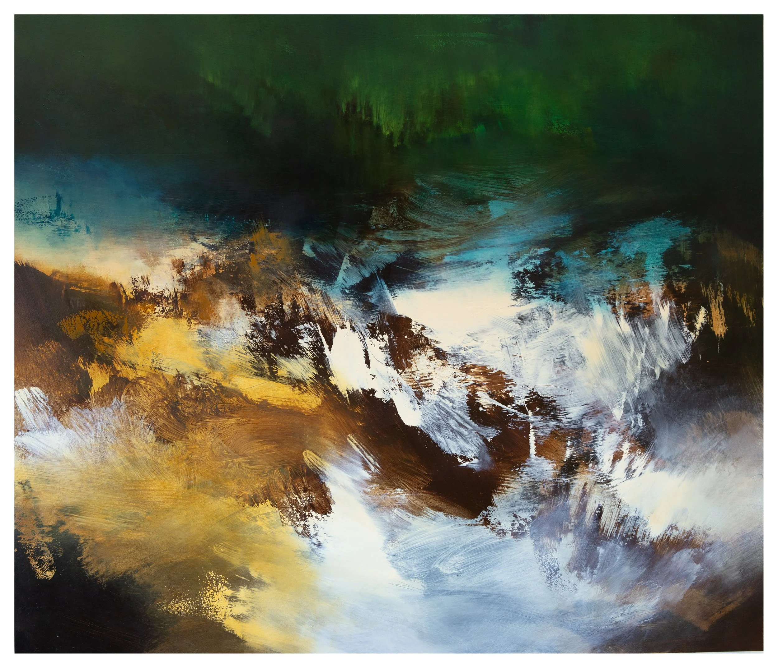 Towards the Flood. 2026. 106 x 91cm. Oil on panel.jpg