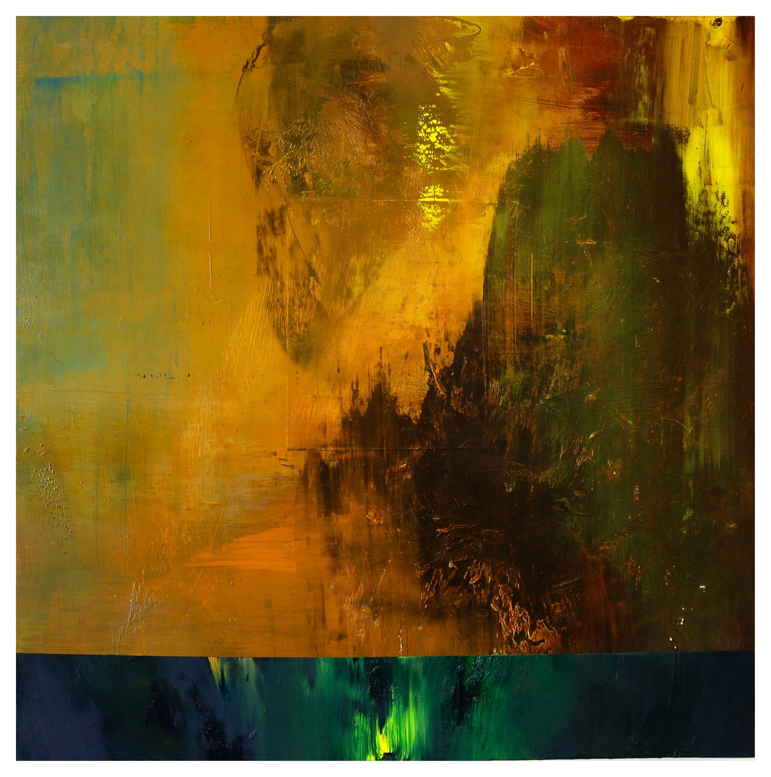 Are Dreams Electric? 2026. Oil on aluminum. 42 x 42cm