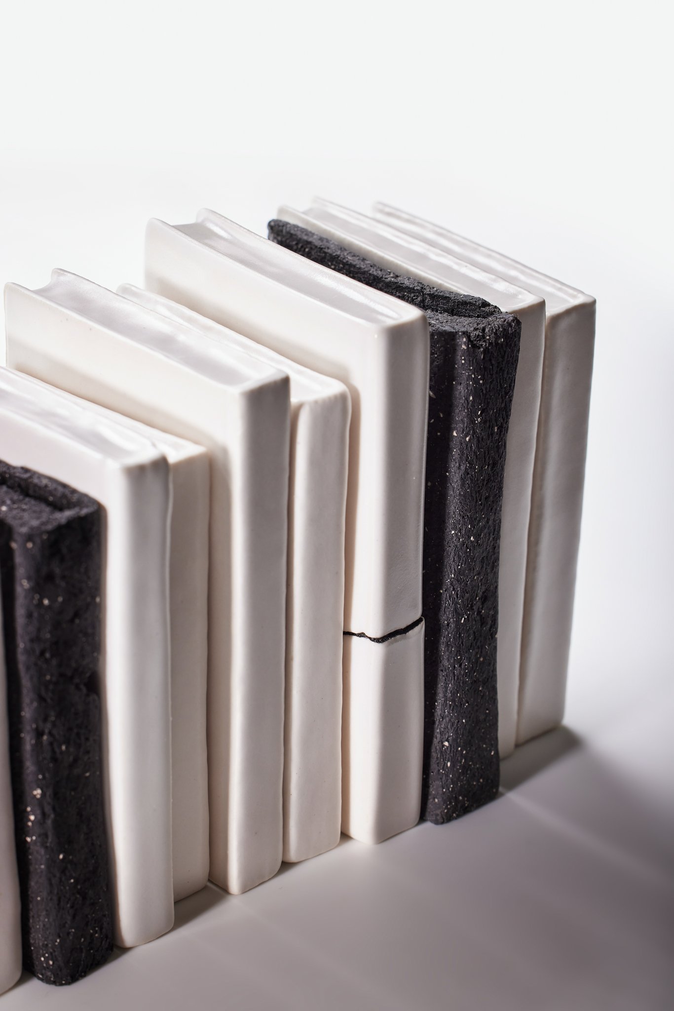 Where They Burn Books (photo 5), Dan Elborne 2021. Porcelain, glaze, paper ash & gold lustre. Photo by Aaron Mcauley. Courtesy of the artist and Onespace Gallery Brisbane.jpg