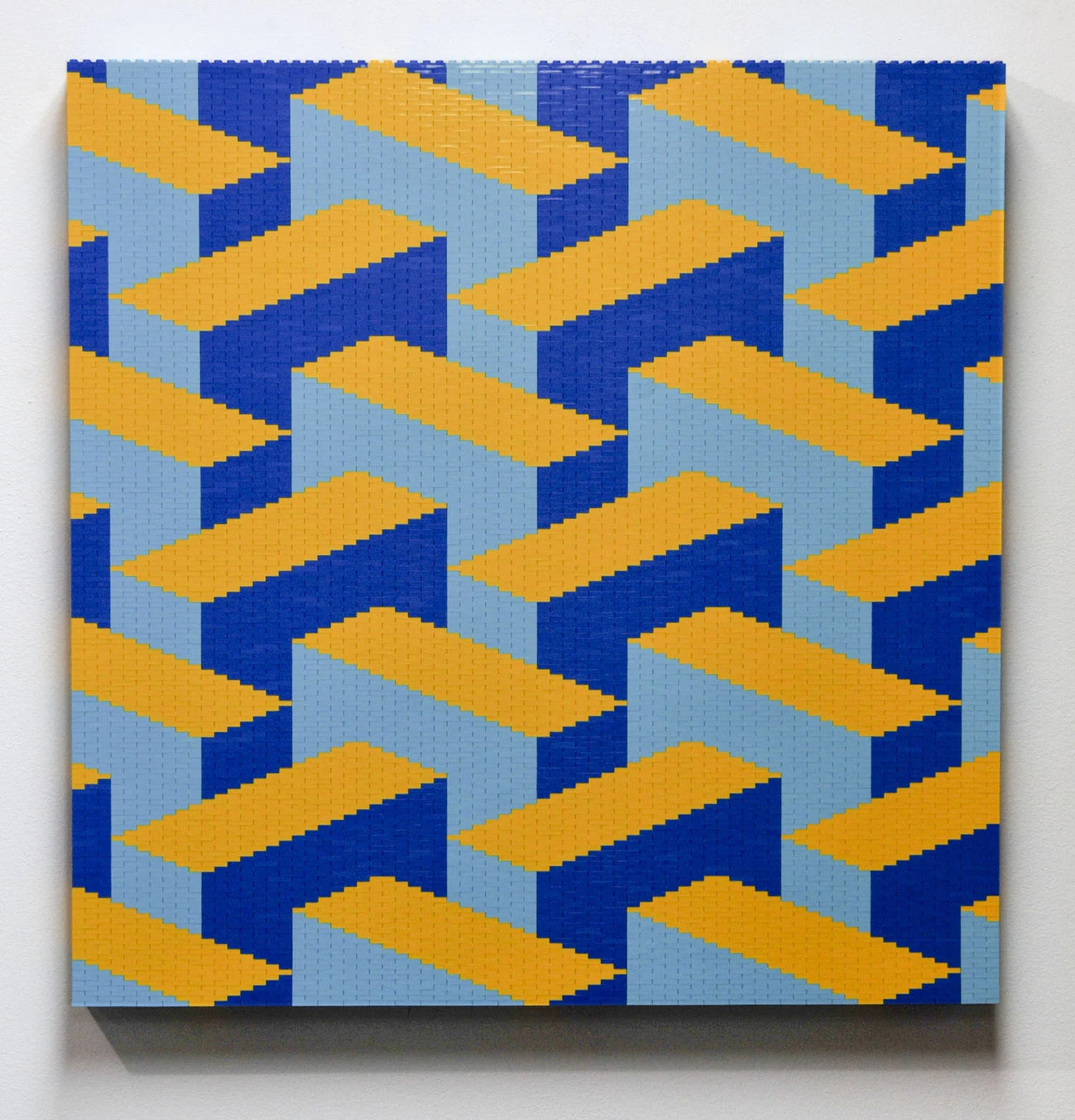 Blue Yellow Azure (2018), 23 x 23 in