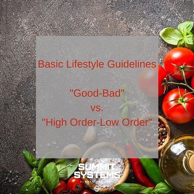 When it comes to making decisions around nourishment, it can be incredibly rewarding to relinquish the &ldquo;Good-Bad&rdquo; mindset, and adopt a &ldquo;Higher Order-Lower Order&rdquo; mindset. 
Making this change can be powerful in finding balance 