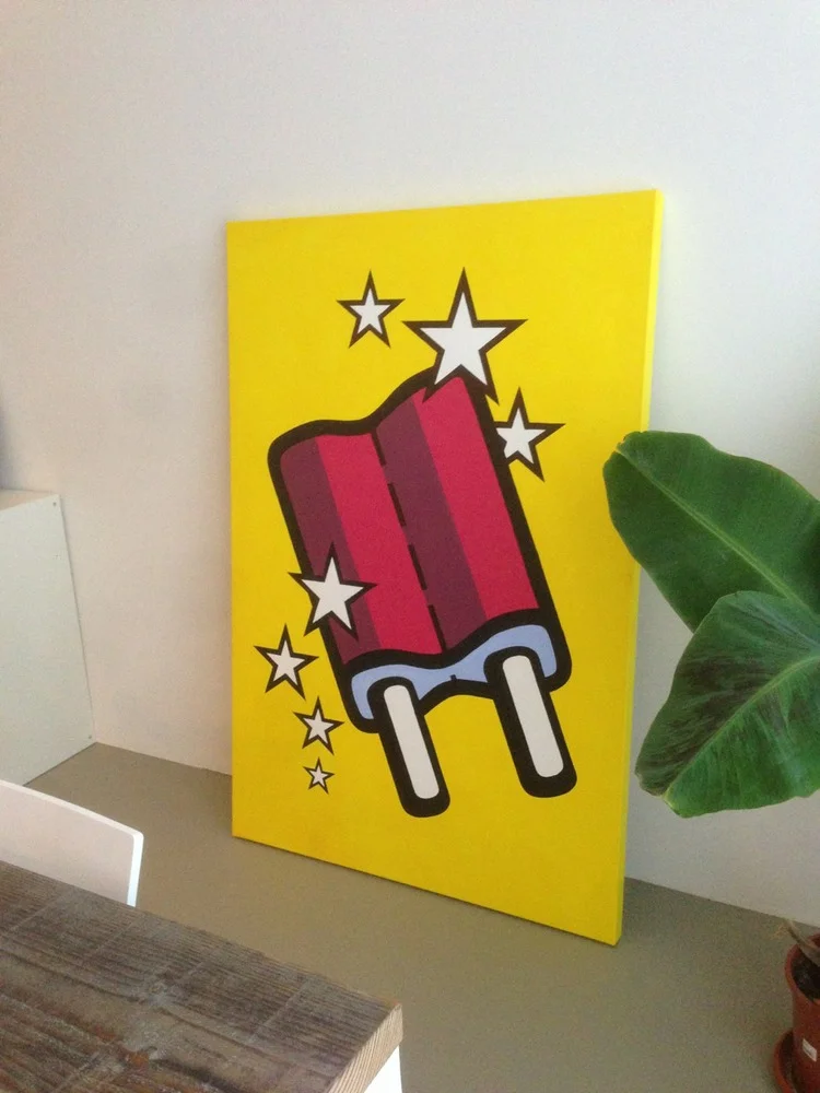 Artwork Icecream 1 now sits in our living room