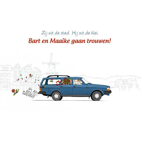 Invitation Card for the wedding of Bart and Maaike