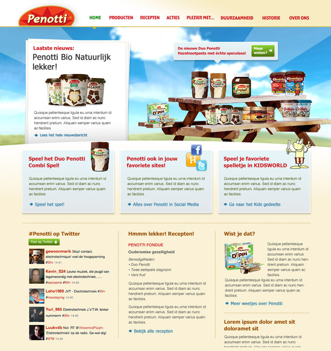 Duo Penotti - Re-design promotional website for chocolate spread — Michiel  Nagtegaal - Abstract paintings for every interior
