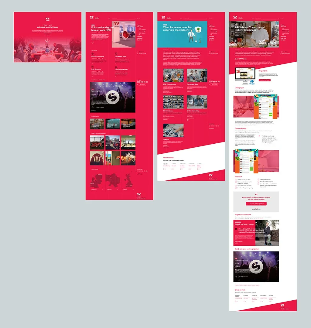 Corporate website designs for web agency Youwe.nl