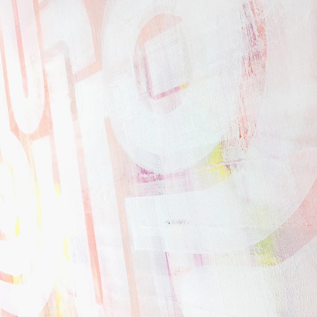 Photo 7 of 7 - Close-up view 3 of artwork 'soft skin' - an abstract painting on canvas by Dutch contemporary urban artist Michiel Nagtegaal