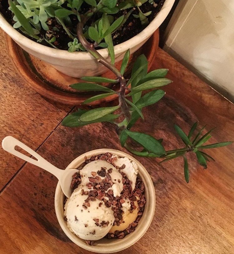 Vegan Banana Nut, Salted Caramel and PB Chocolate Chip with Cacao Nibs at Van Leeuwen