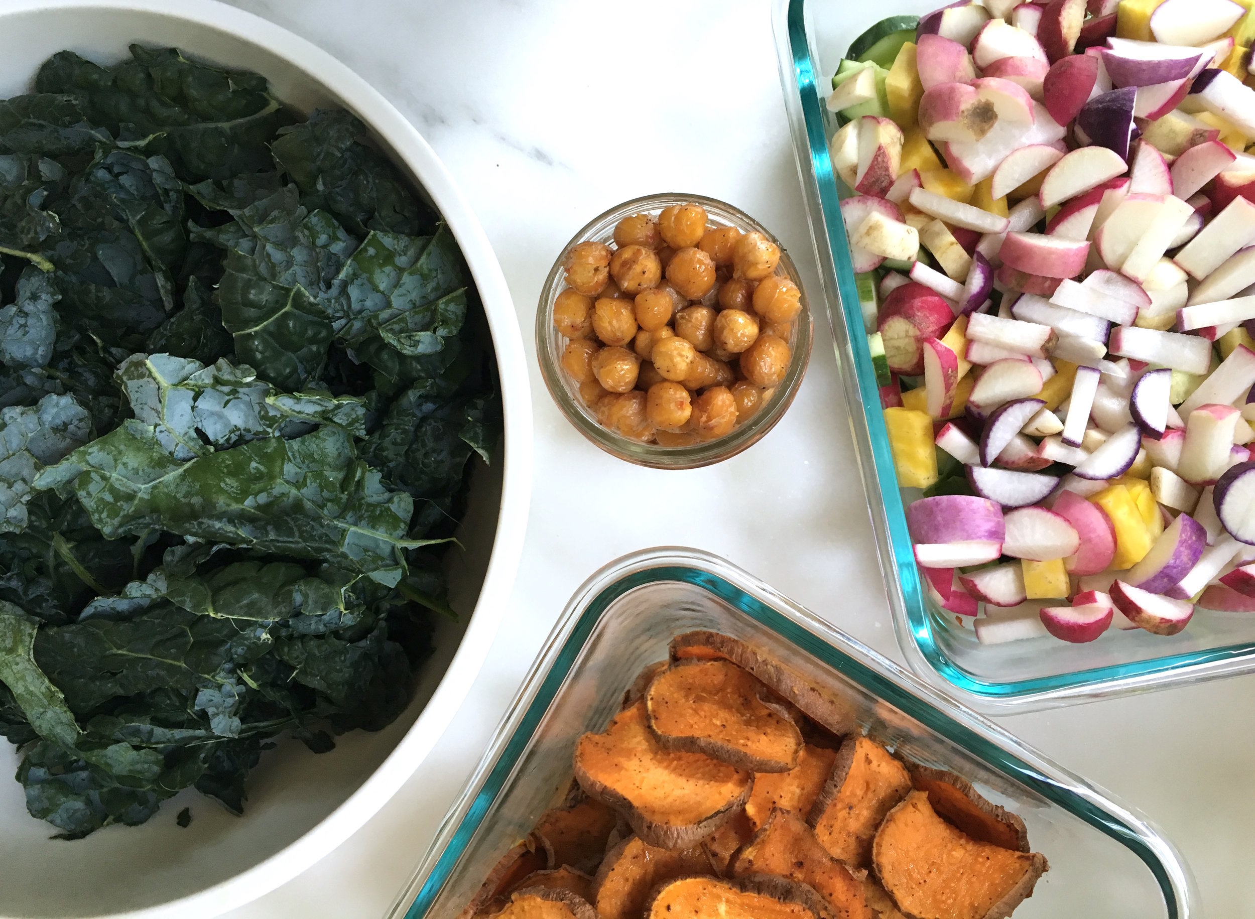 This is a great meal that can be prepped ahead and eaten as 4 lunches throughout the week.