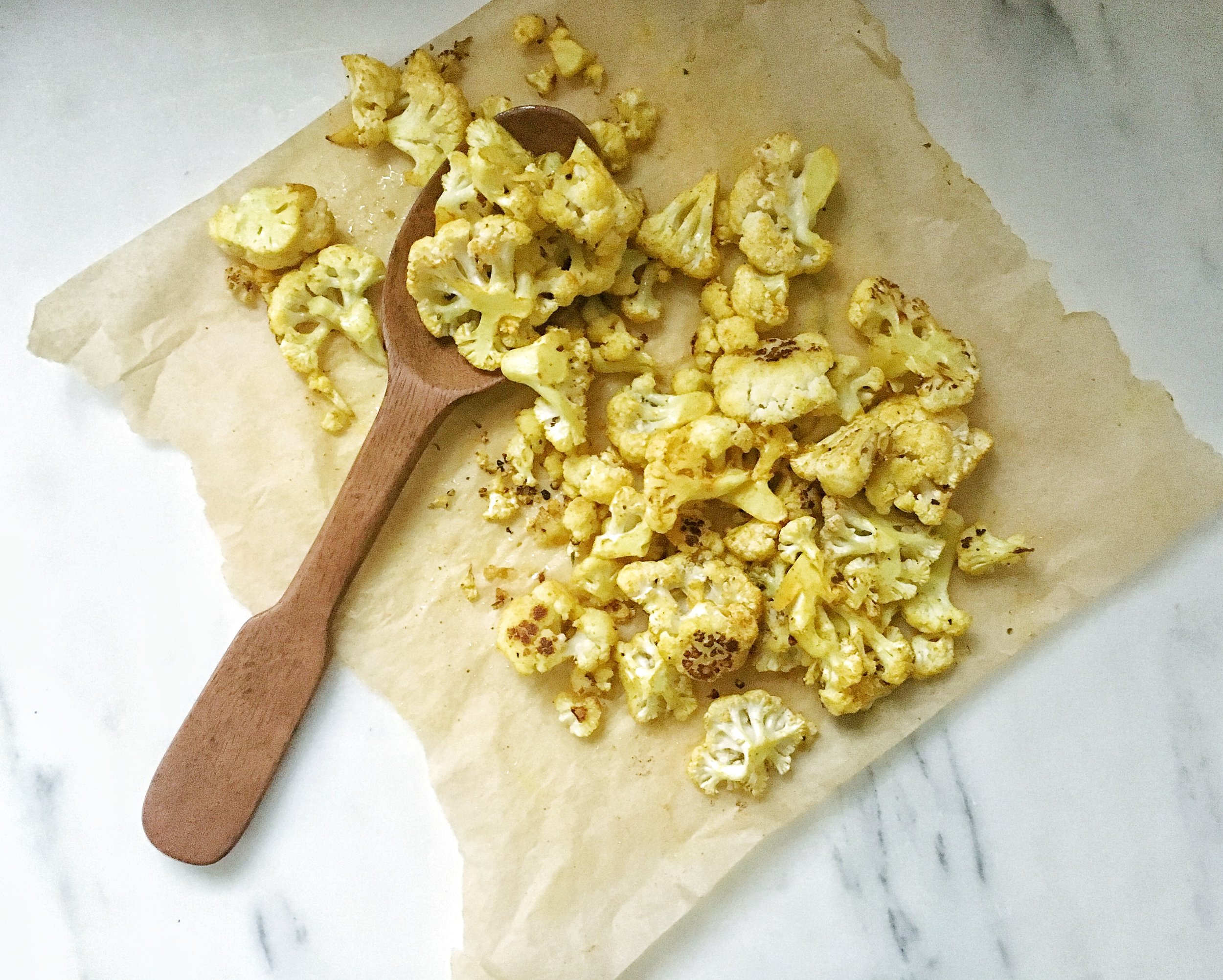 This cauliflower is great on its own as a side dish without the salad as well