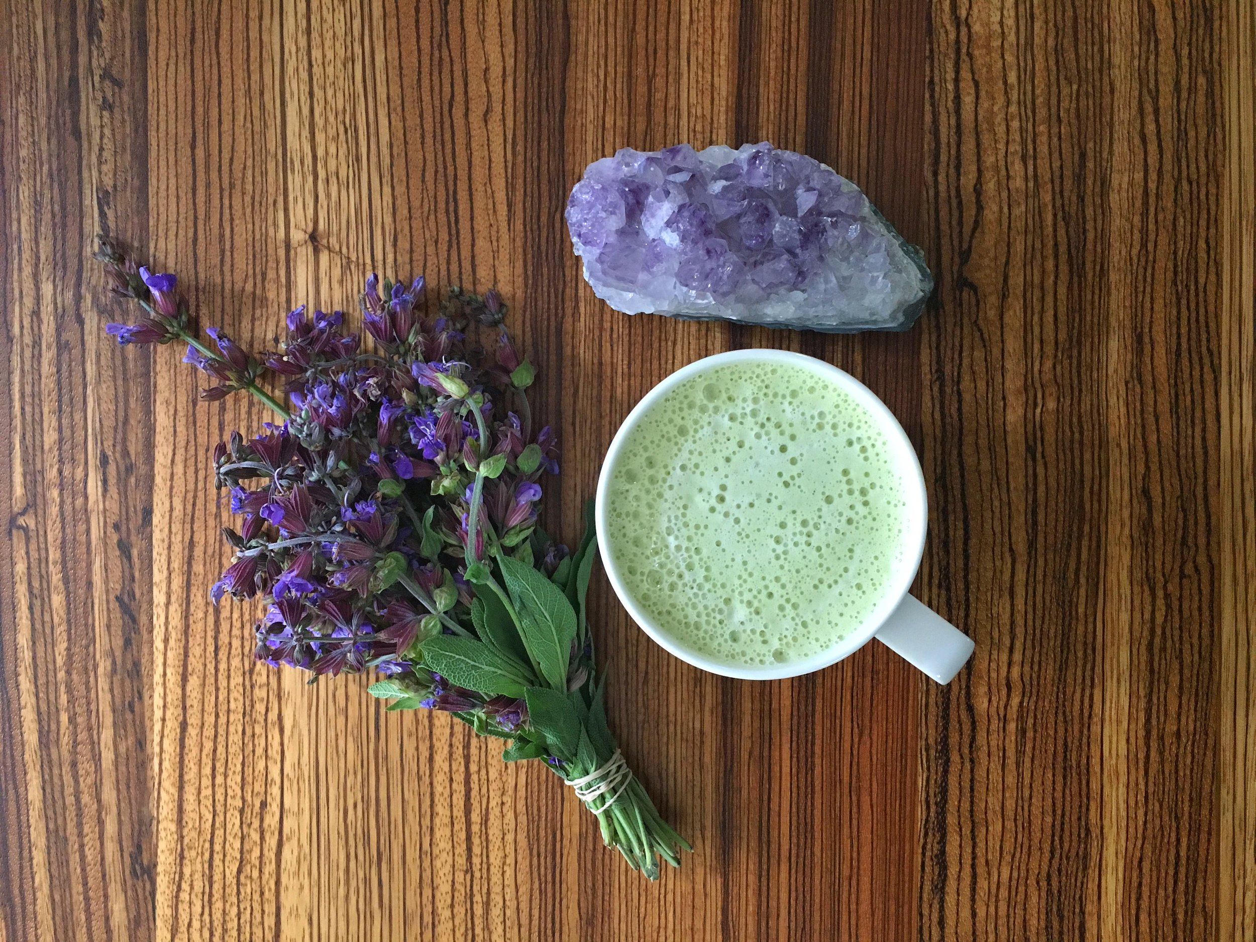 Adaptogenic Matcha Latte (recipe below) - a good afternoon pick me up