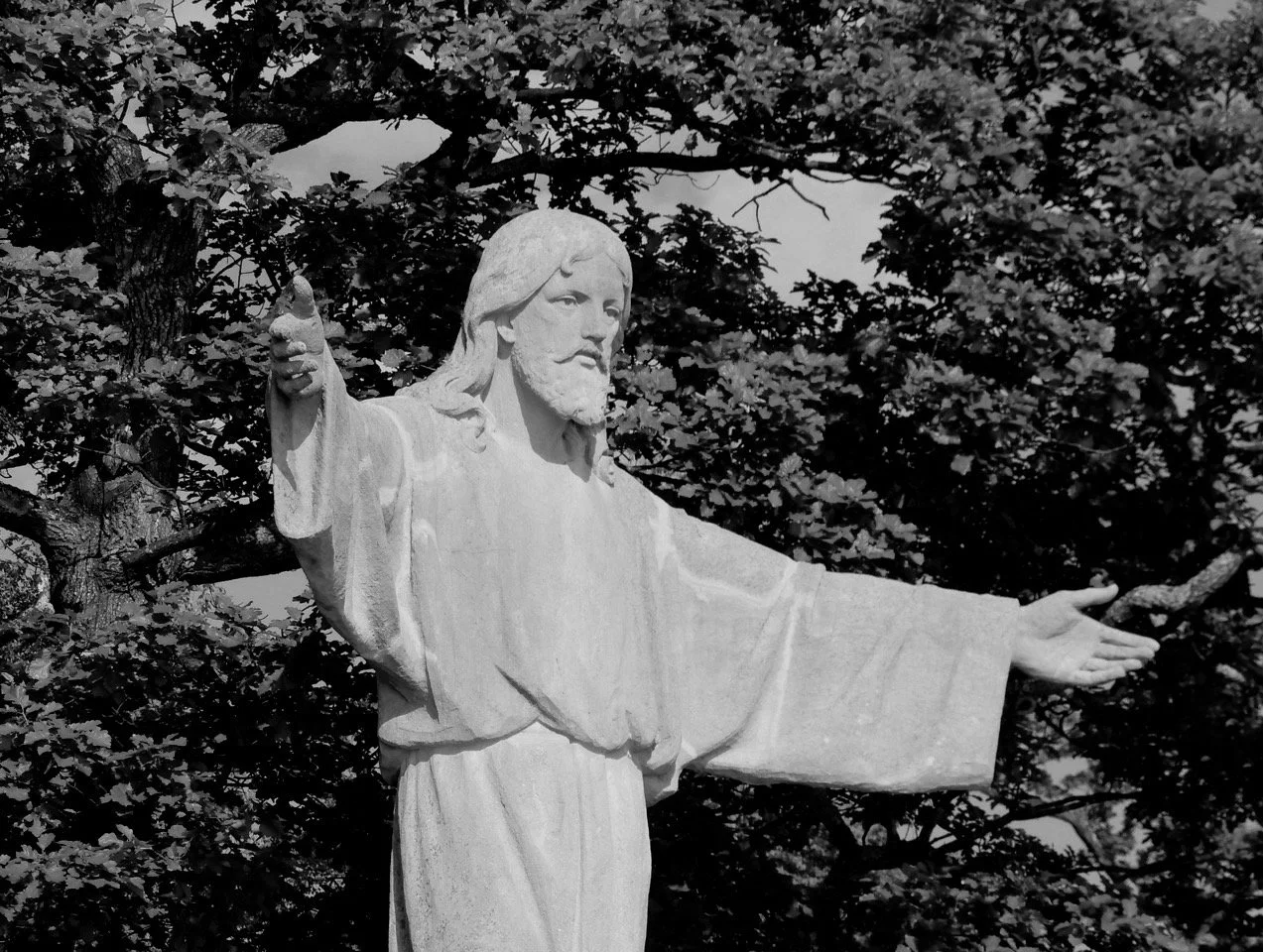 Christusstatue Meggenhorn Meggen. Reinigung und Risssanierung 2018