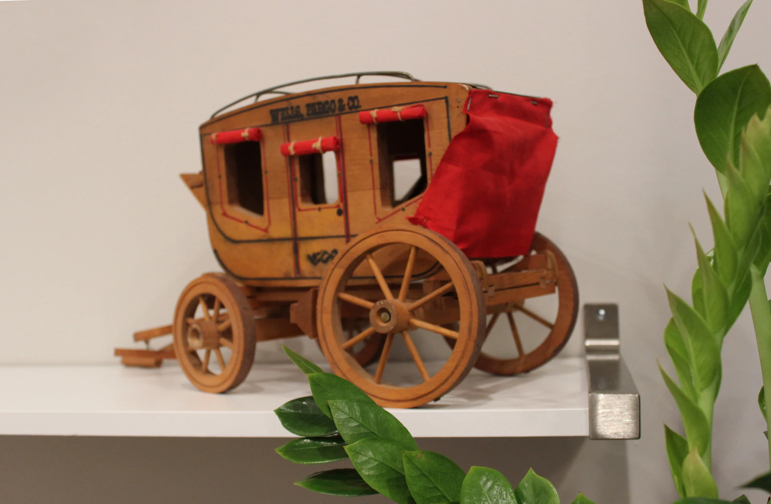 O-ho the Wells Fargo Wagon is a-comin' down the street.. // Details from the financial office's conference room