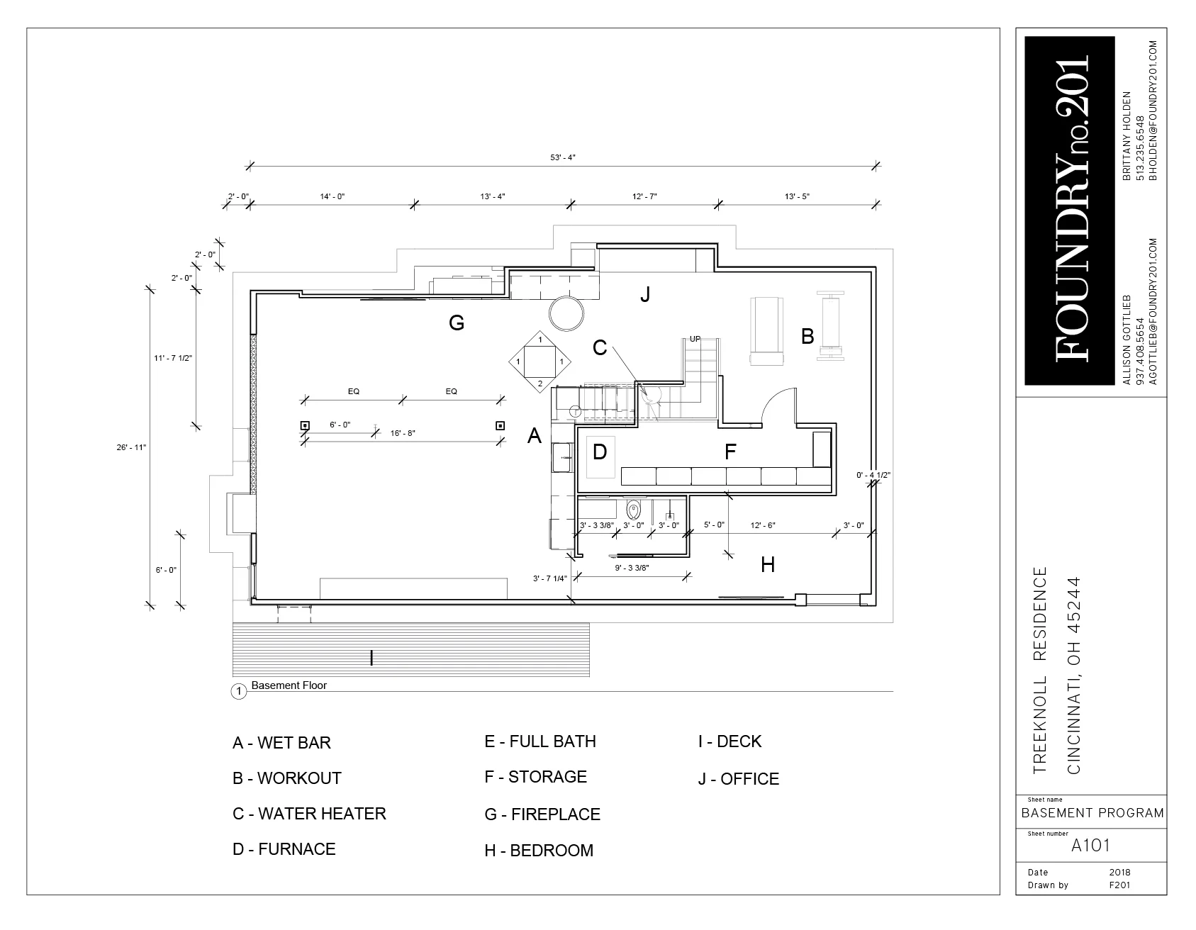 Basement programmatic plan.