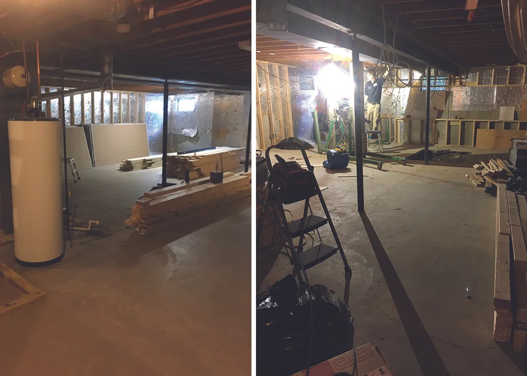 A few before photos of the unfinished space.