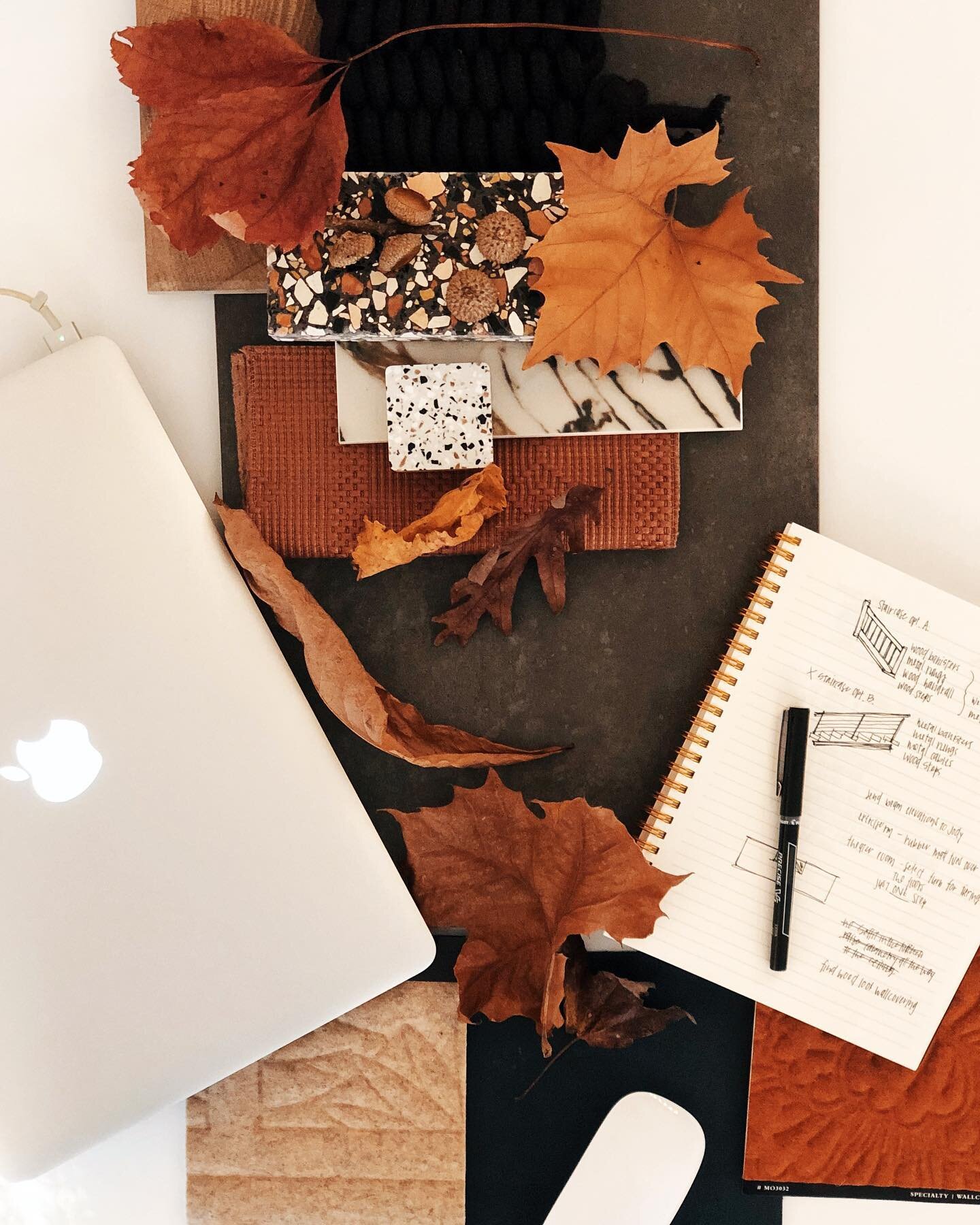 &bull;
&bull;
Last day of November calls for a final fall material board ▫️how&rsquo;s everyone doing on this Mondayest of Mondays?! (thank you weather and post holiday Monday)
&bull;