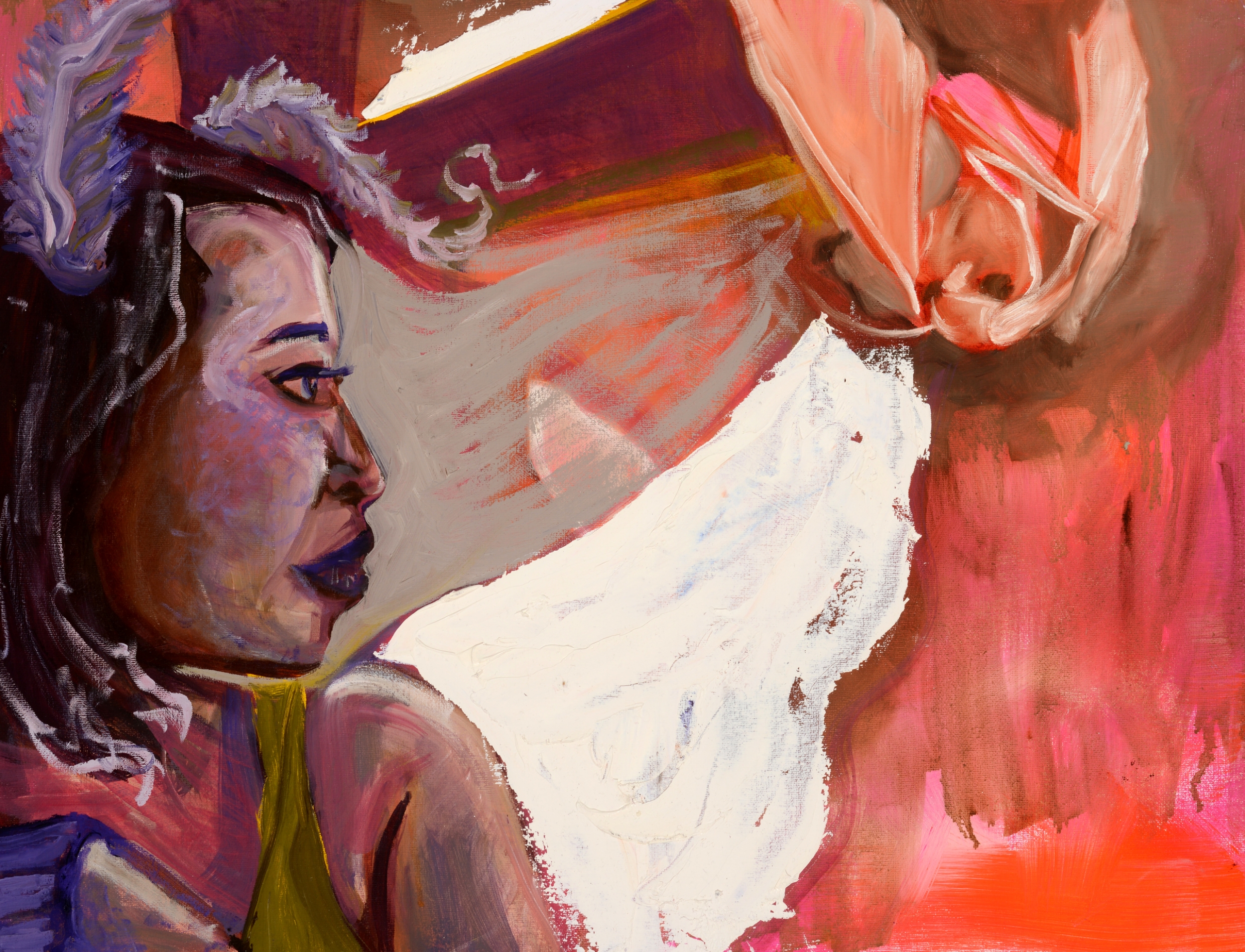 Moth Lady. Oil on canvas-board. 2012.