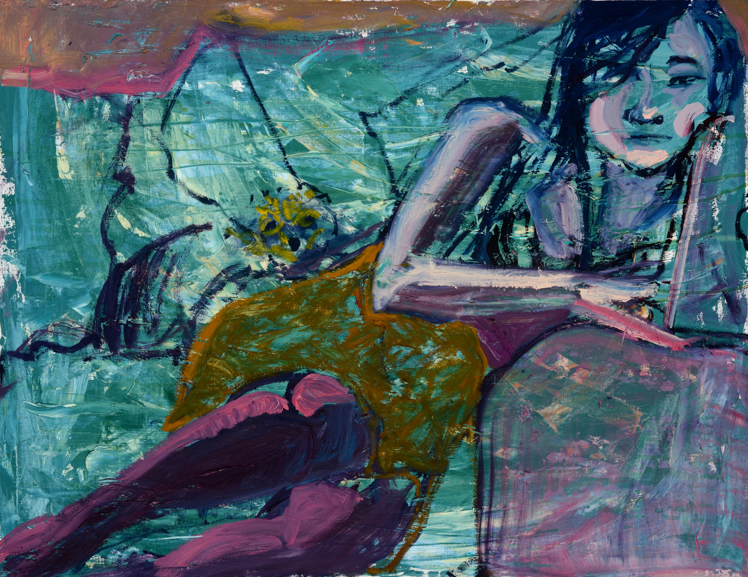Econ girl. Oil and acrylic on canvas. 2014.