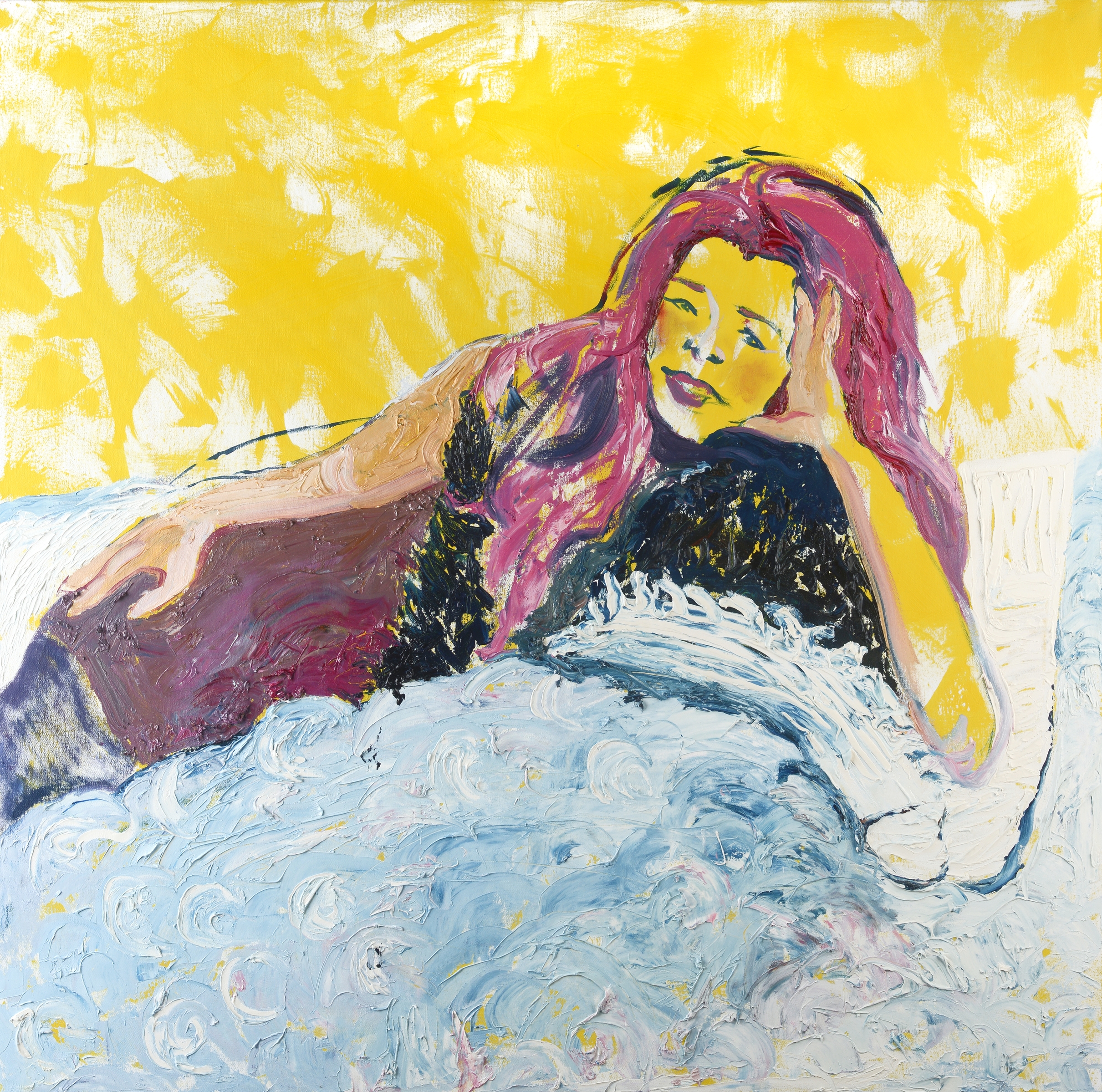 Liz. Oil and acrylic on canvas. 2015.