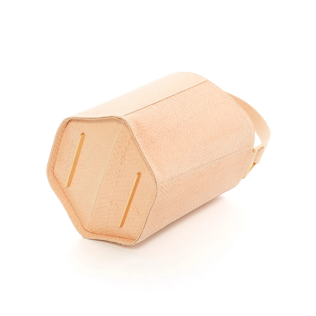 AITCH AITCH The Simone Bucket Bag in Nude with Brass Hardware Bottom.jpg