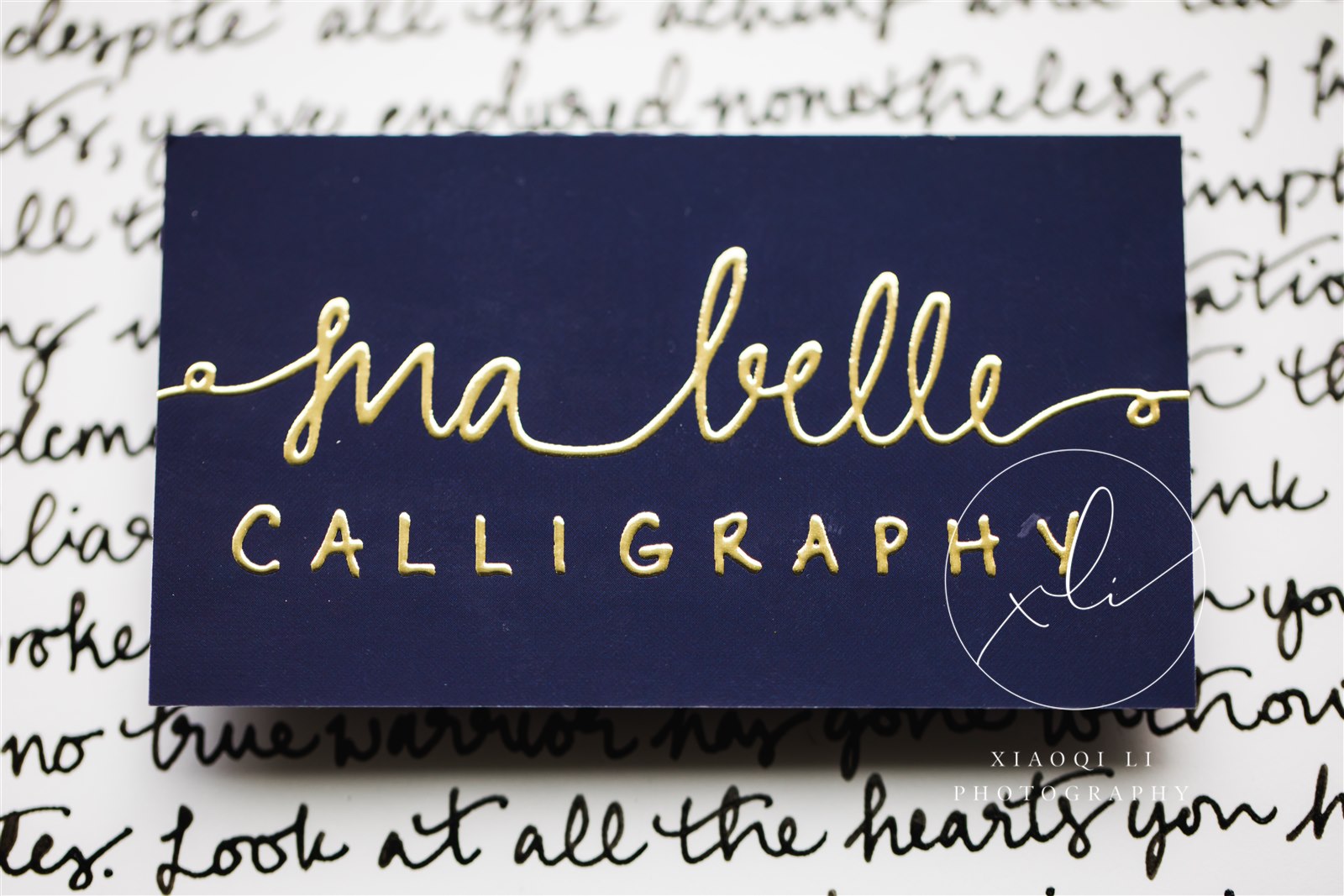 Ma Belle Calligraphy Business Card