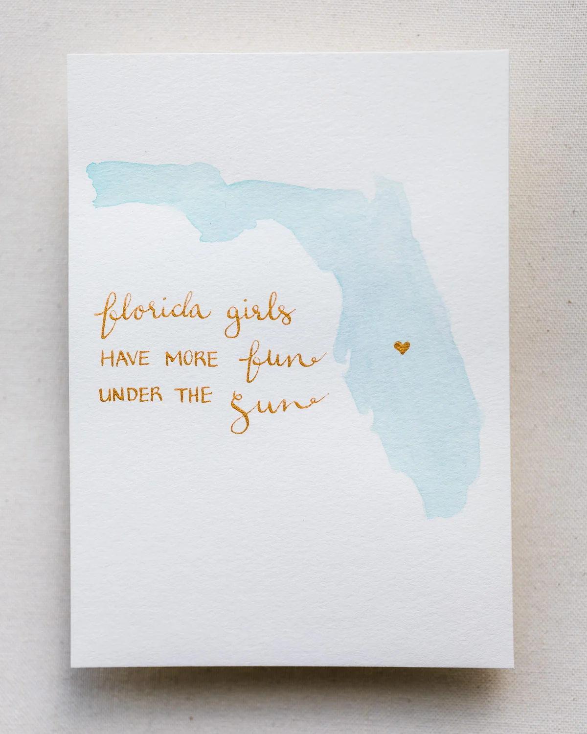 florida girls have more fun watercolor calligraphy print