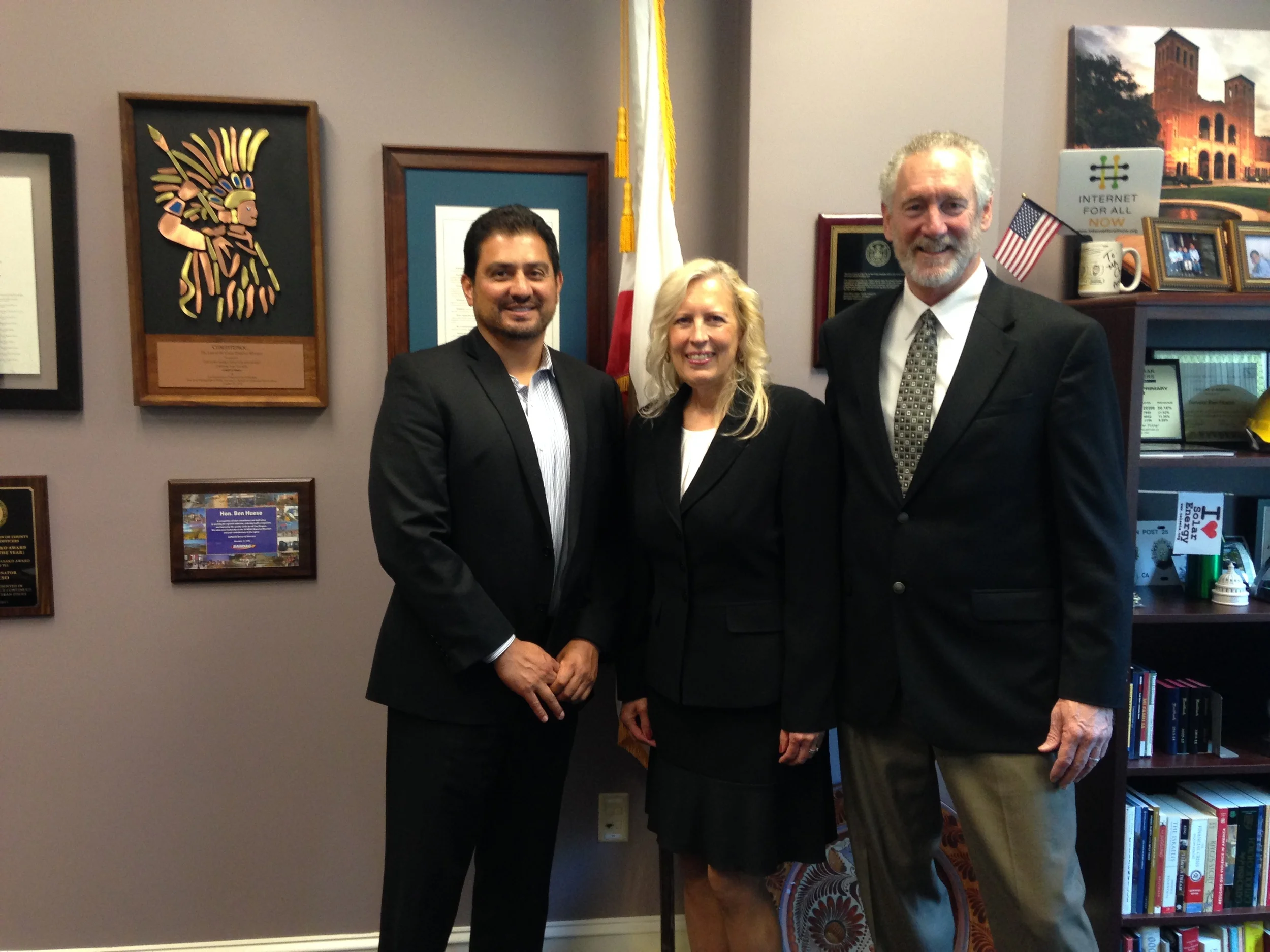 Senator Ben Hueso, Jenelle Miller, John Miller