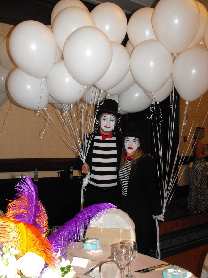  Judah Buxton and his wife, Erica, providing Mime entertainment.