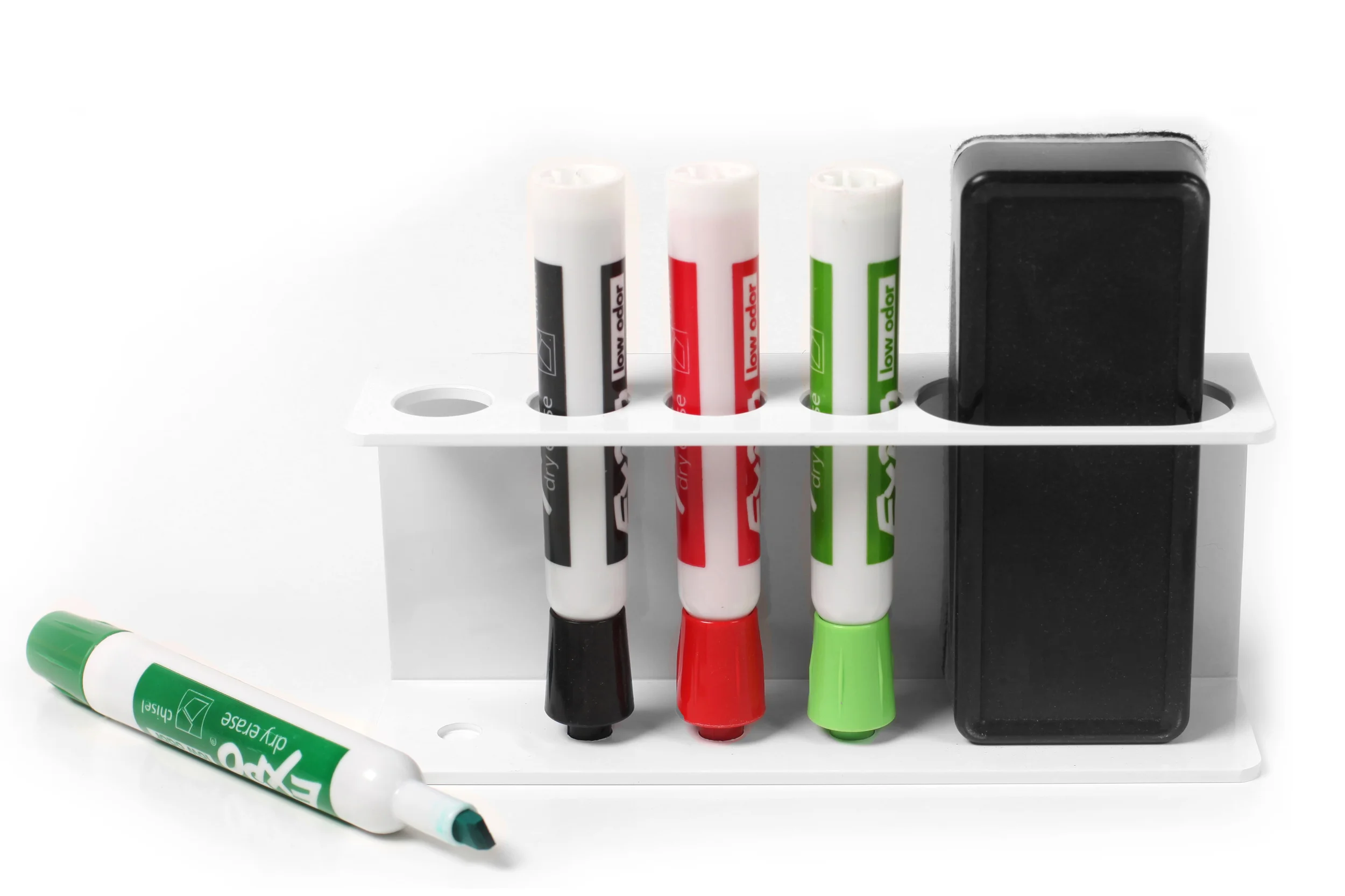 Marker holder tray for whiteboards (white) — Albion Office
