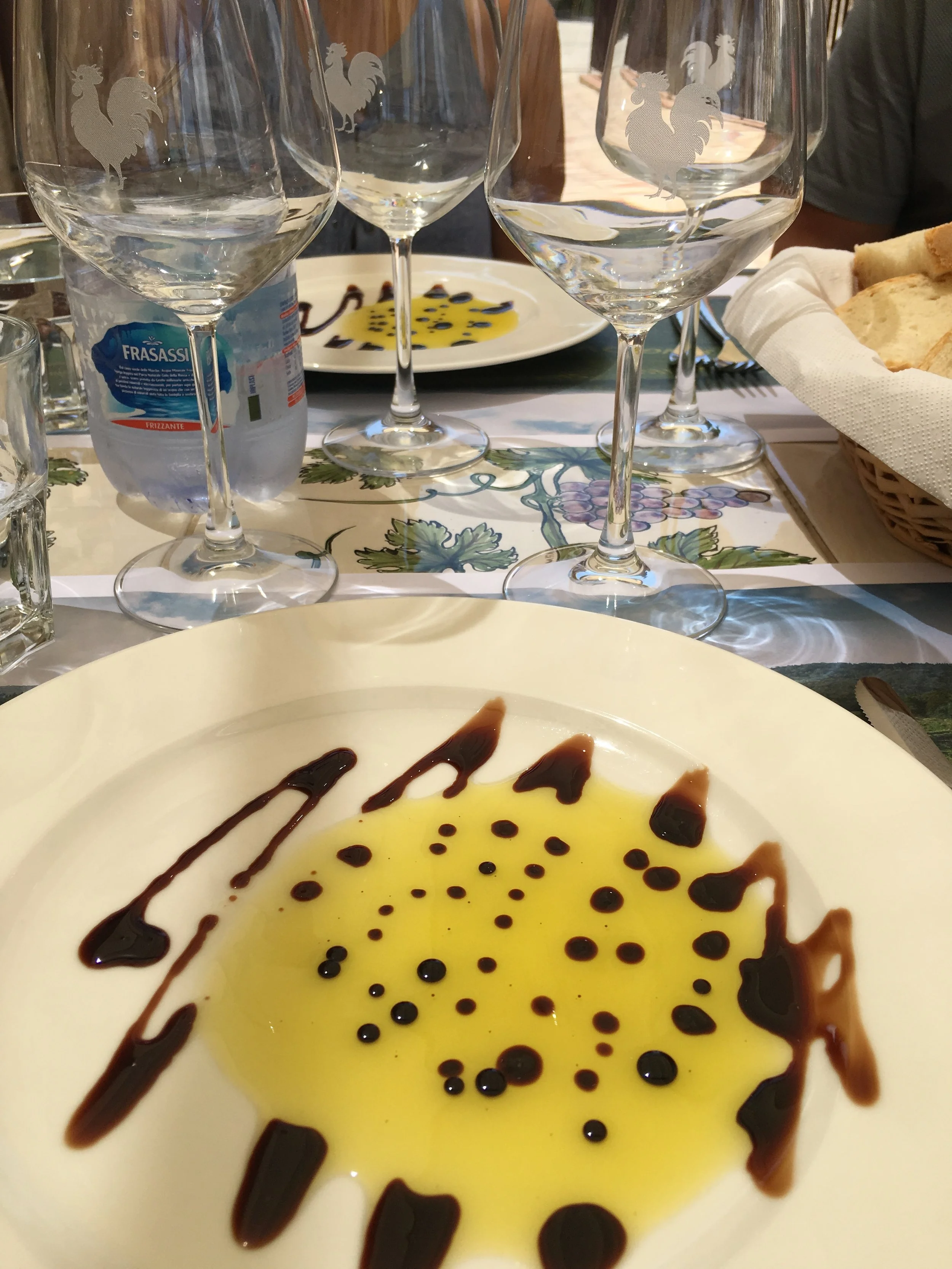 fresh local olive oil Starter at Casa Emma