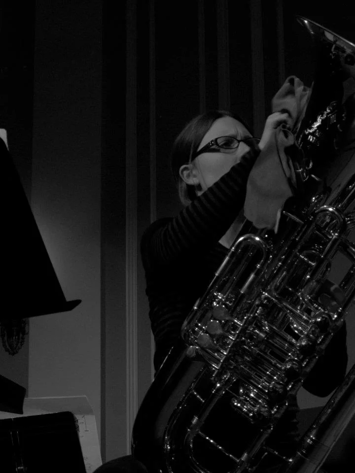  Performing "TUBA-TUBA" by Burr van Nostrand. 