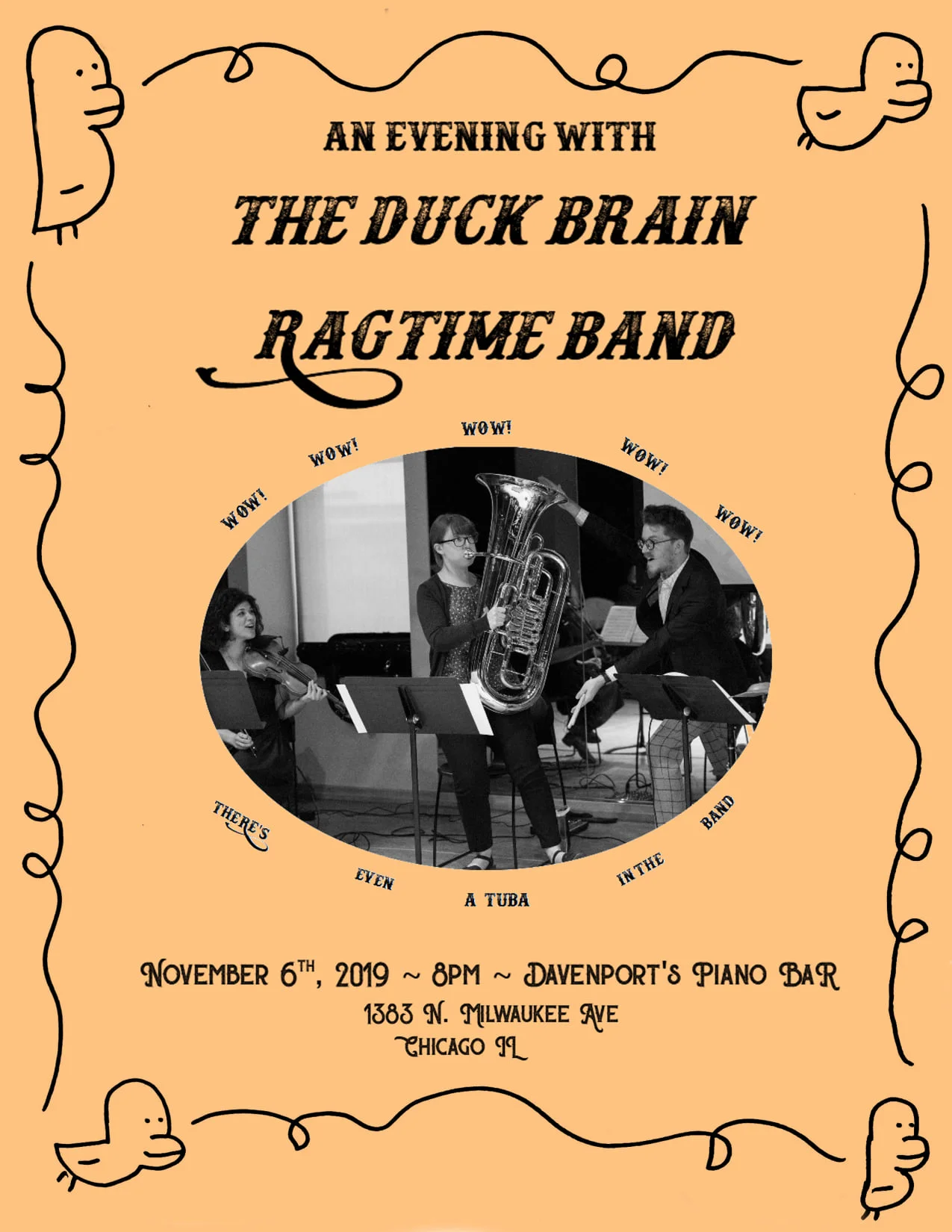 Duck Brain Ragtime Band @ Davenport's Piano Bar ($10)