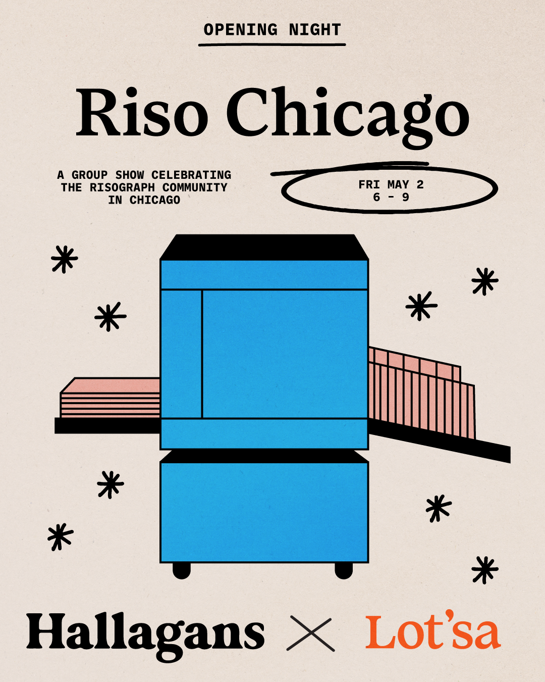 Risograph Chicago group show opening @ Lot'sa Chicago