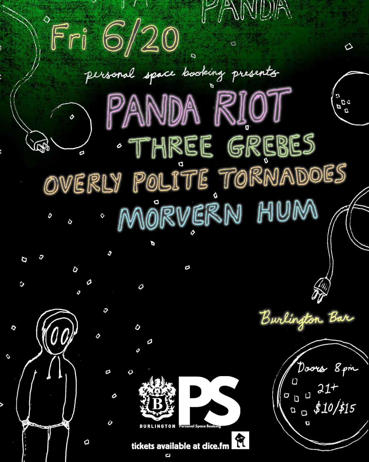 Three Grebes w/ Overly Polite Tornadoes, Panda Riot, Morvern Hum @ Burlington Bar