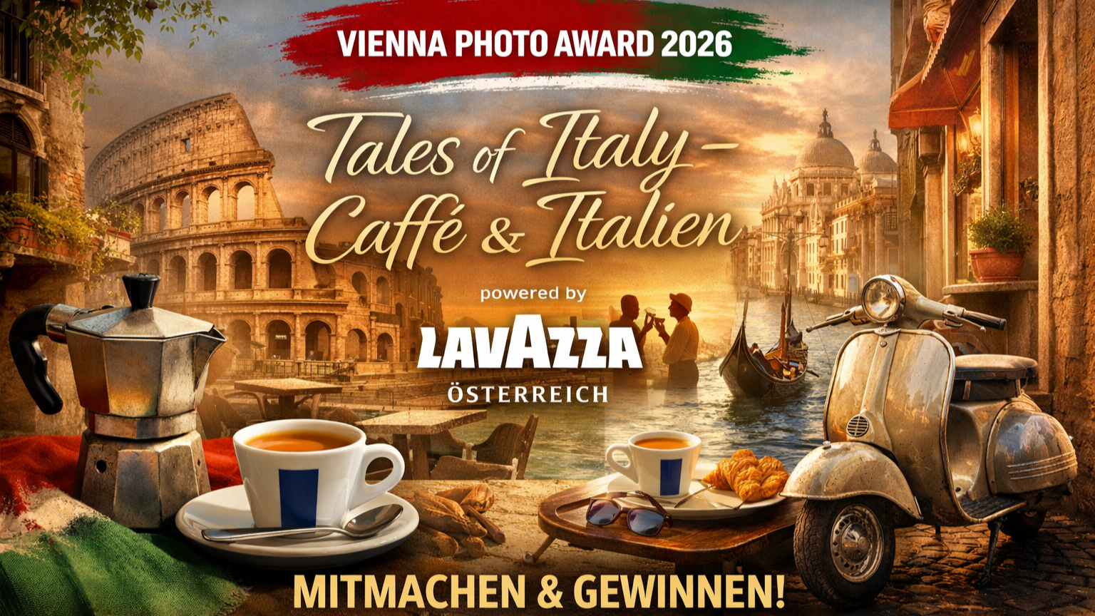 Vienna Photo Award 2026: „Tales of Italy – Caffè &amp; Italien“ powered by Lavazza Österreich