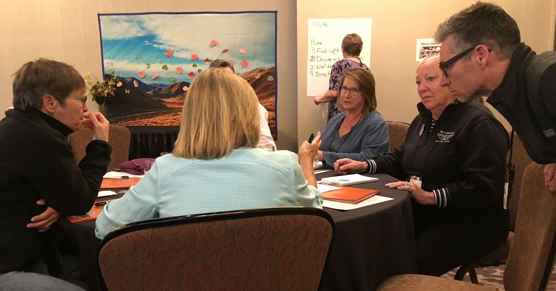 Participants discuss using civility as a tool to help tackle specific community challenges during a session led by C4C at the recent Community Builders Summit in Bend.