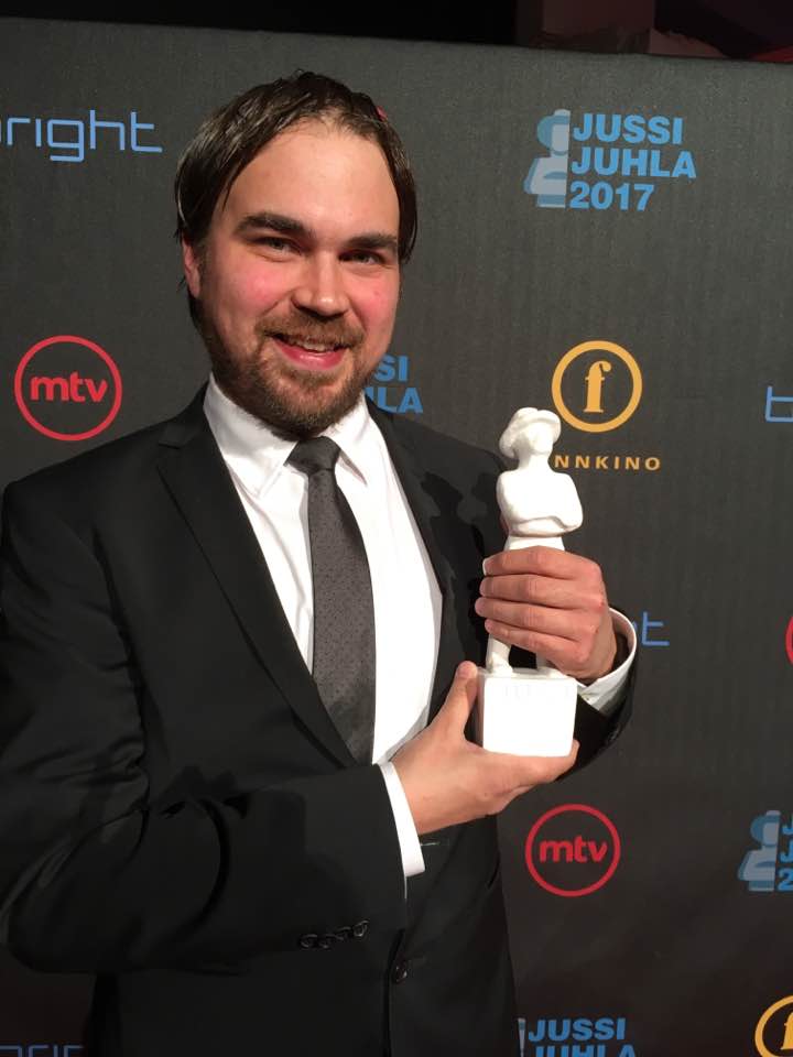 Panu Aaltio after winning the award