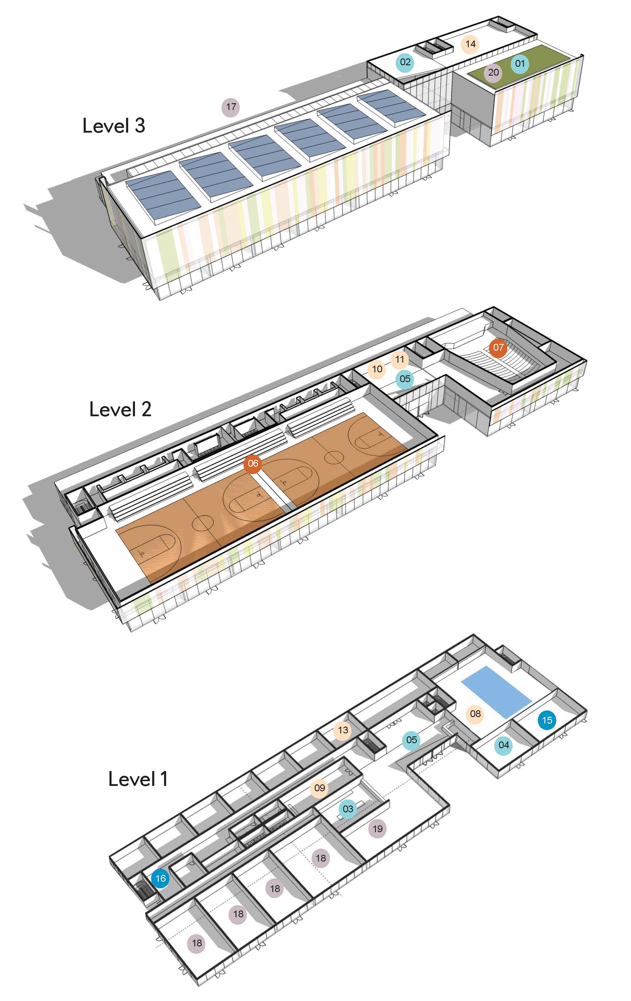 Community Center 3D diagrams