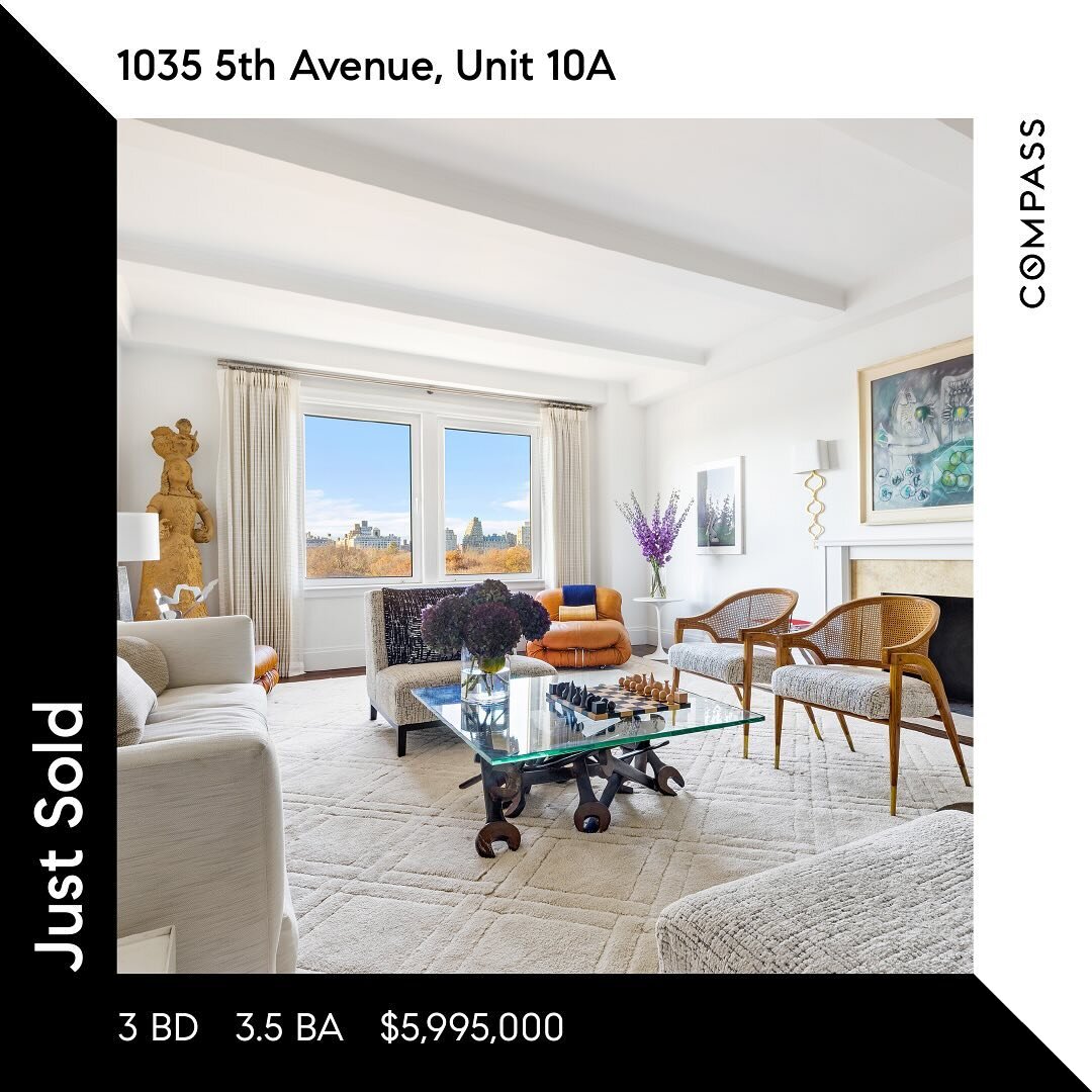 With stunning views of Central Park, the Metropolitan Museum of Art, and the NYC skyline, this high floor, corner apartment just sold // Last Asking $5,995,000
/
/
/
#justsold #compassny #nycrealestate #uppereastside #views #centralpark #luxuryreales