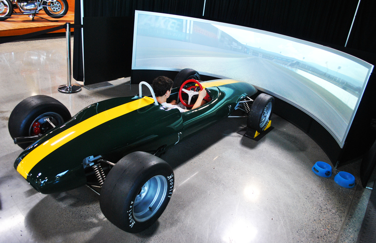 The Lotus Simulator as it sits in the World of Speed Museum today
